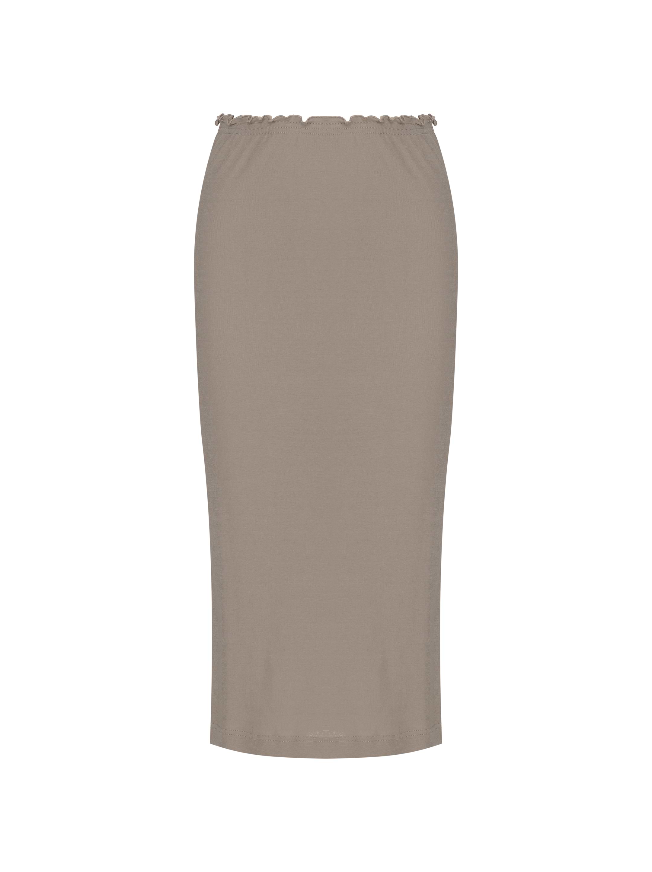 スカート Jil Sander Three Layer Cotton Skirt Grey Jil Sander Layered Jersey Midi Skirt - Grey - 30% Off