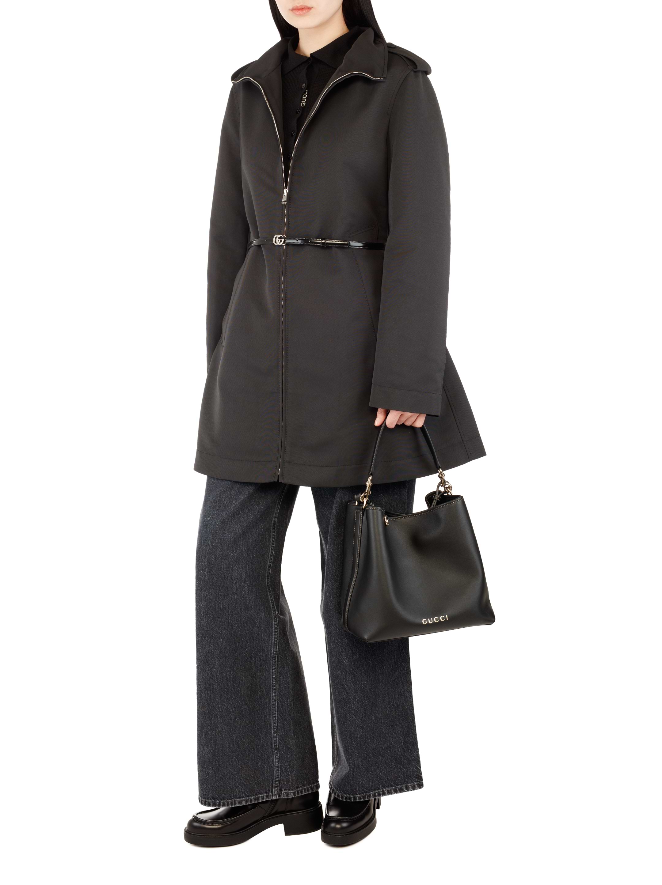 コート GUCCI Women Coats 808079 Z8BWB1000 Black 808079_Z8BWB_1000_001_100_0000