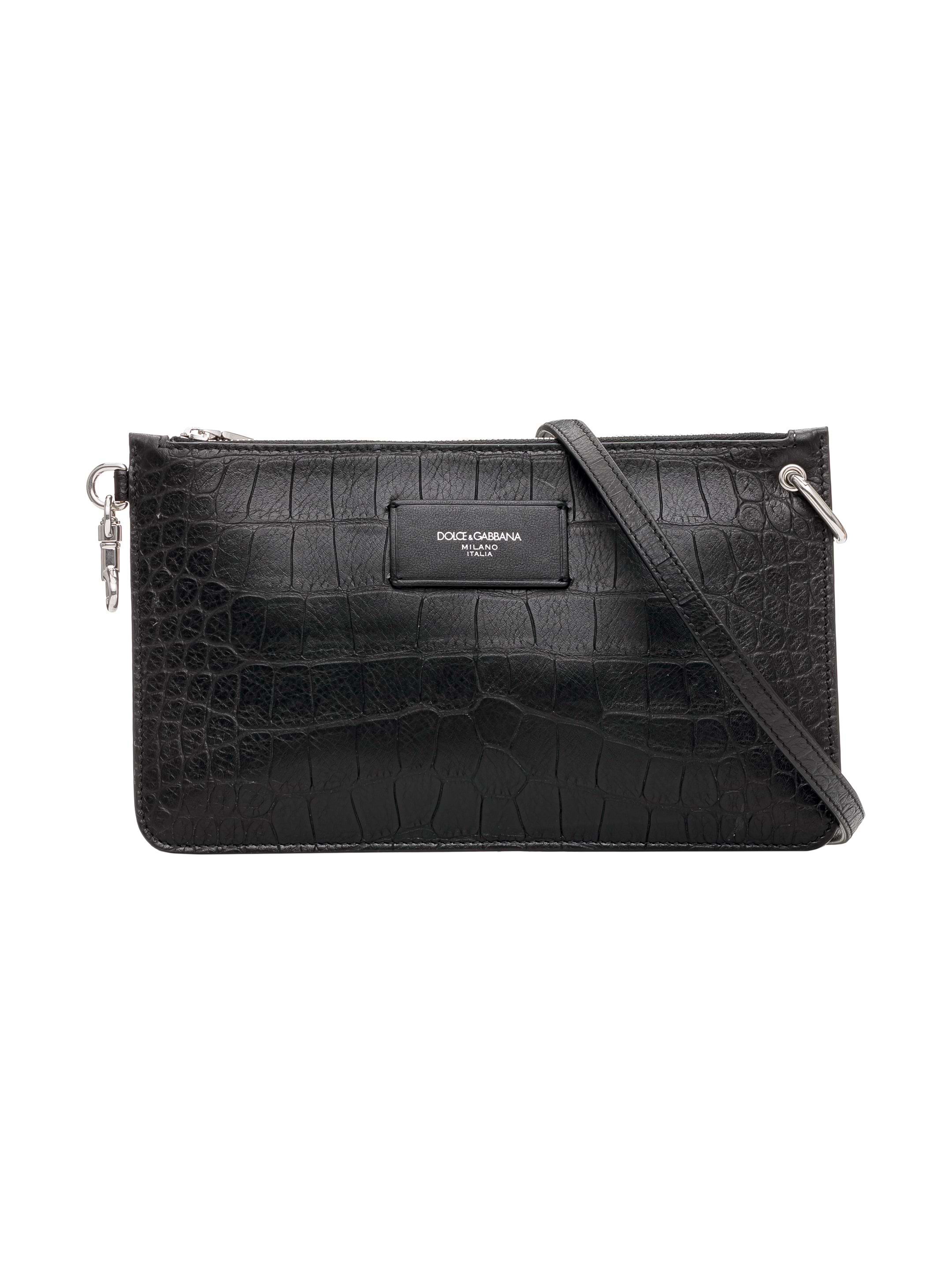 Dolce&Gabbana men's Leather clutch with logo - buy for