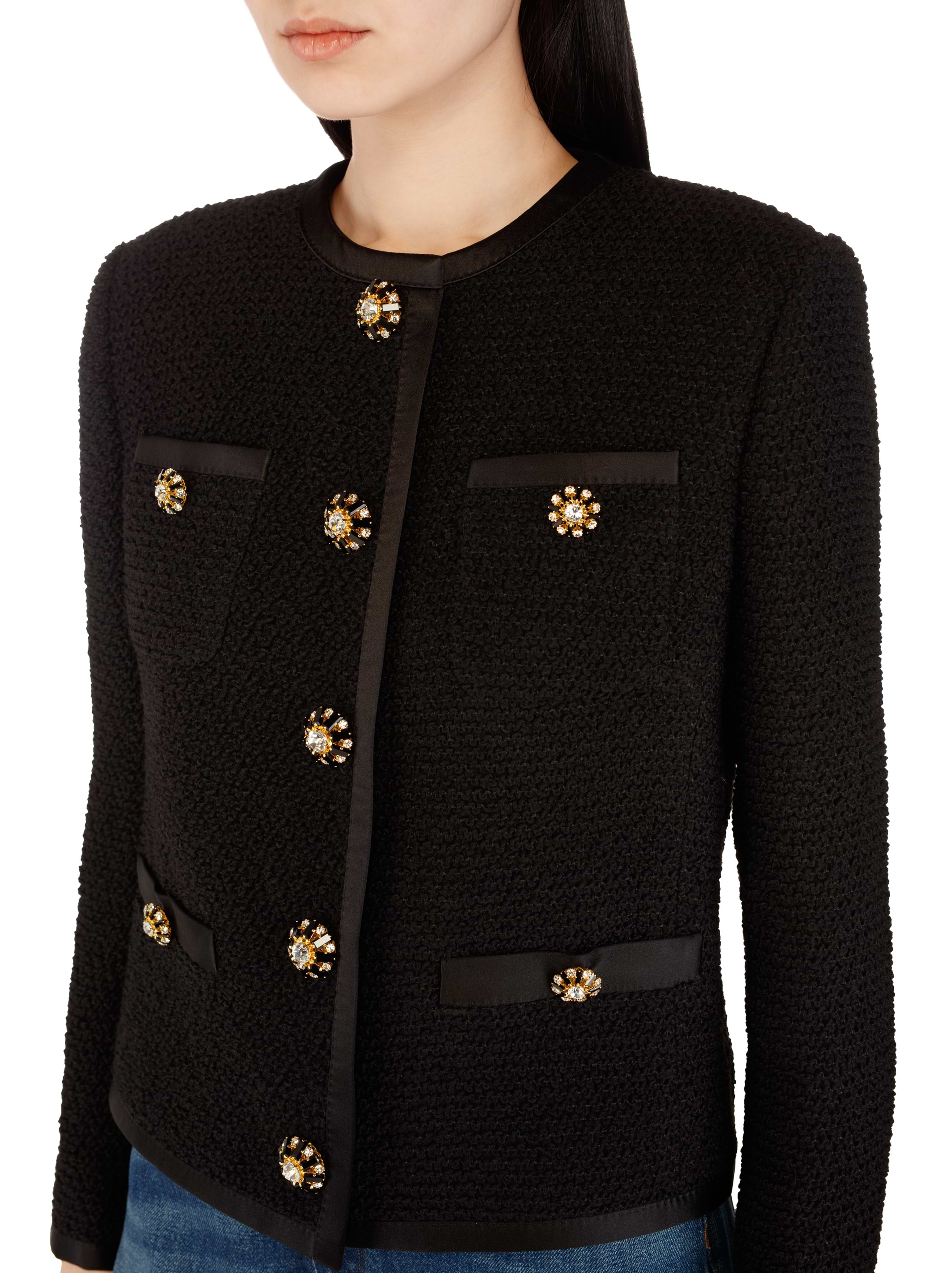 アウターその他 DOLCE  GABBANA Women Outer 37828460 F27DAZ FU3JL N0000 Blac Floral lace jacket with satin details in Black for Women