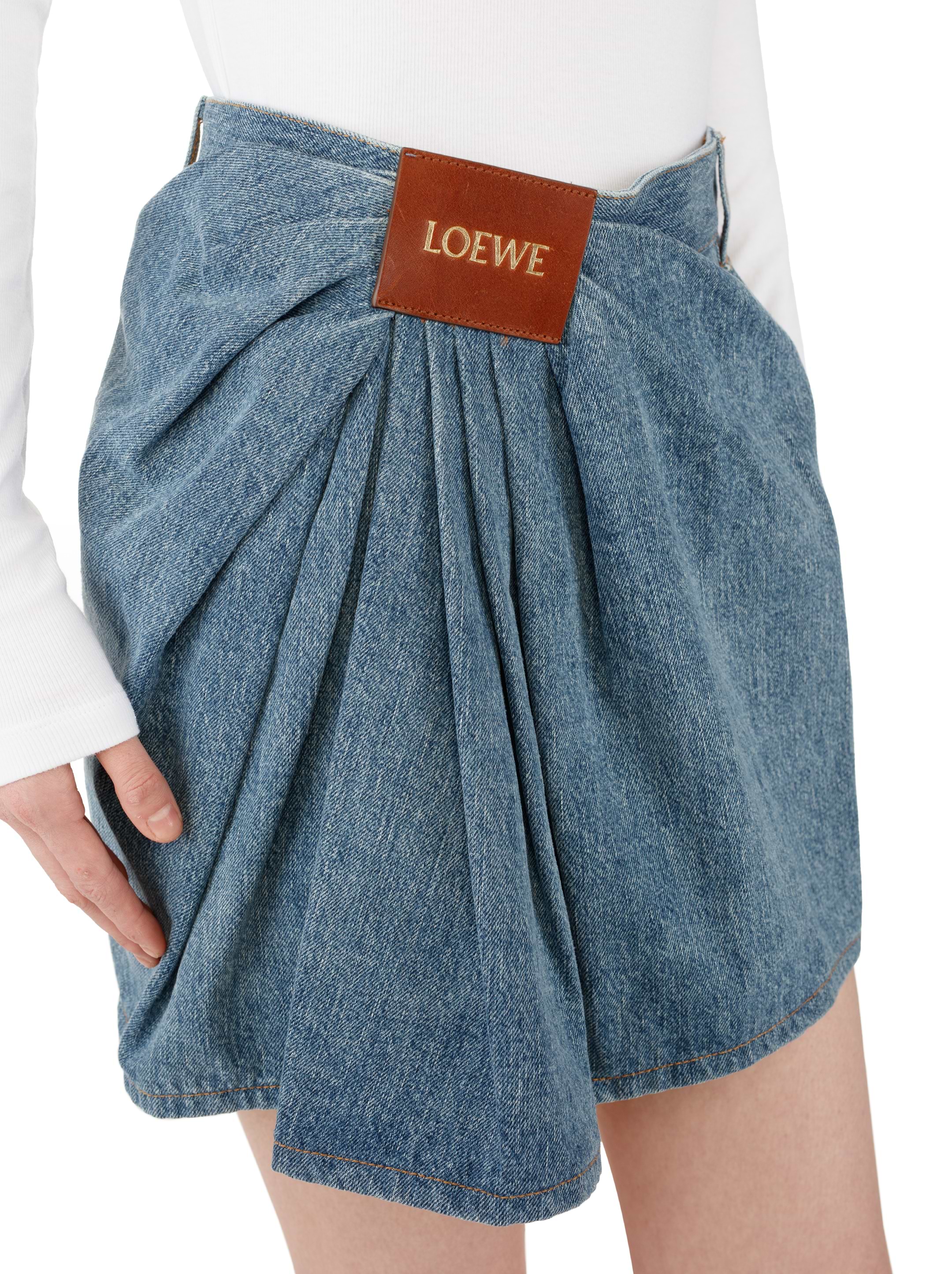 Denim skirt with logo Loewe for women - buy in the official