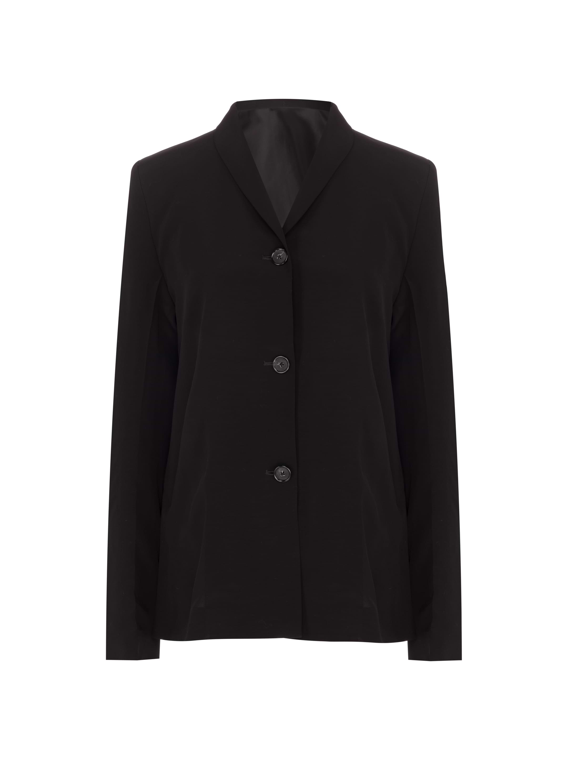 Single-breasted blazer in twill for women, black | Dondup