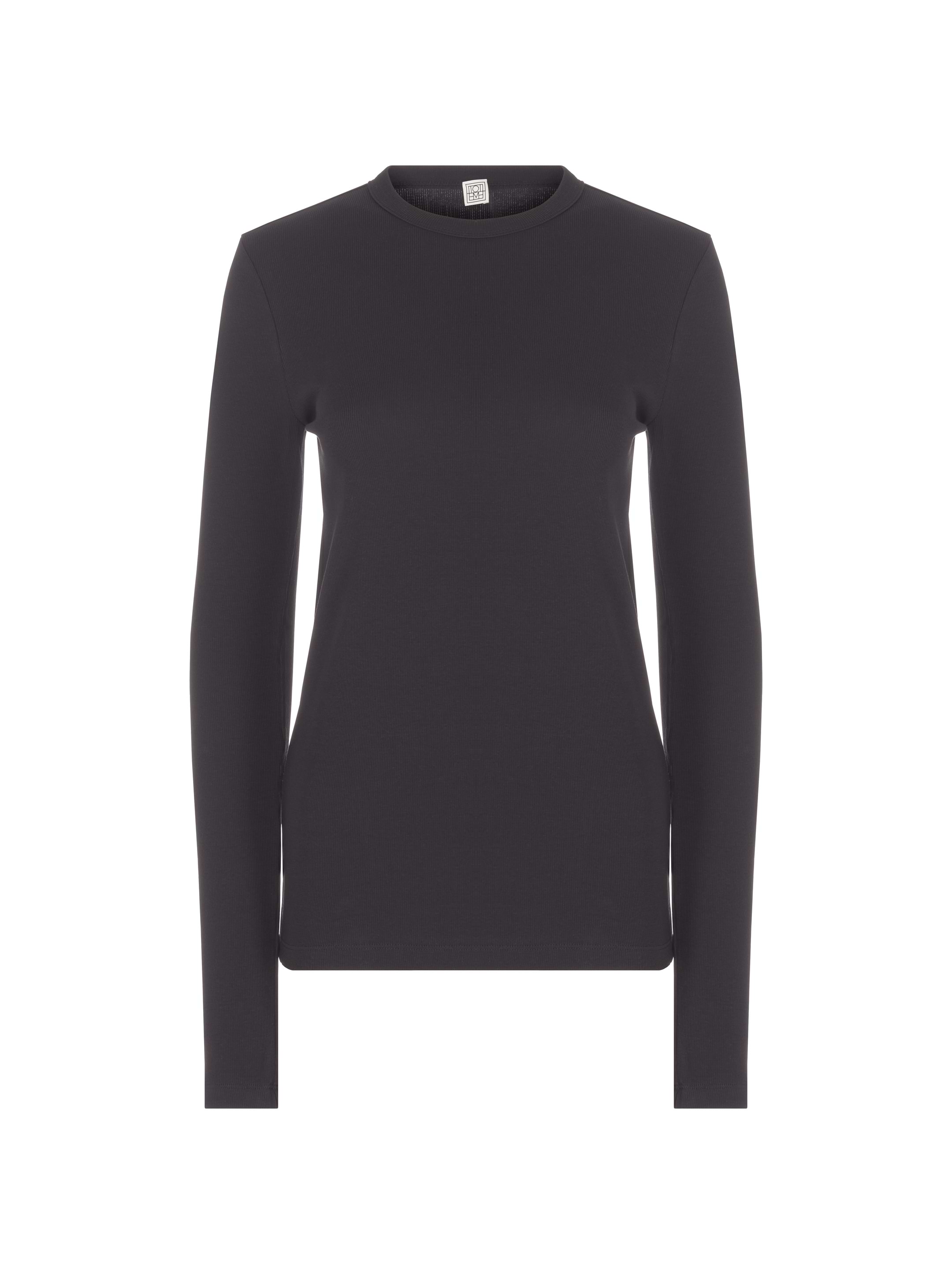 【JIL SANDER】Logo Longsleeve - Black (Stiff Cotton Jersey) Jil Sander Running Logo Longsleeve - Black (Activewear