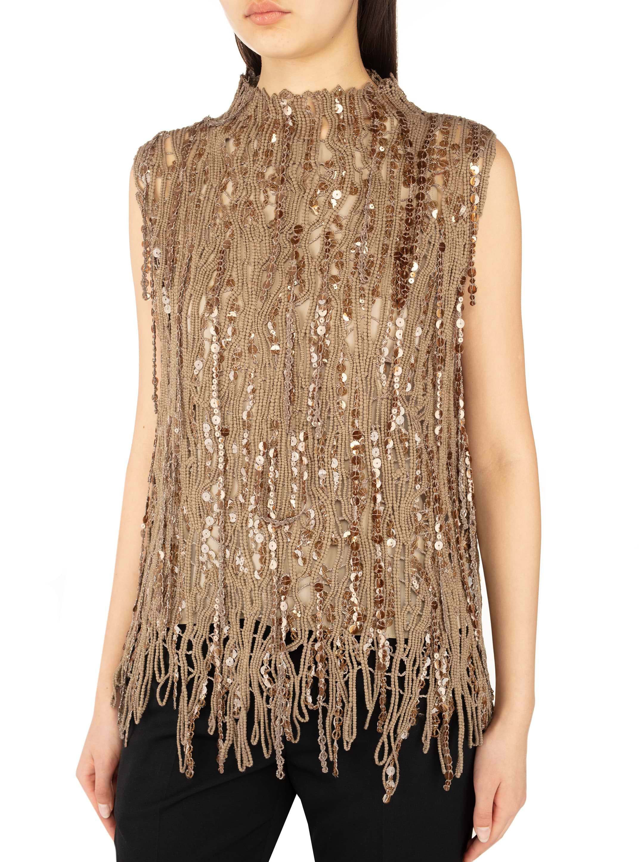 Brunello Cucinelli women's Knitted top with sequins - buy