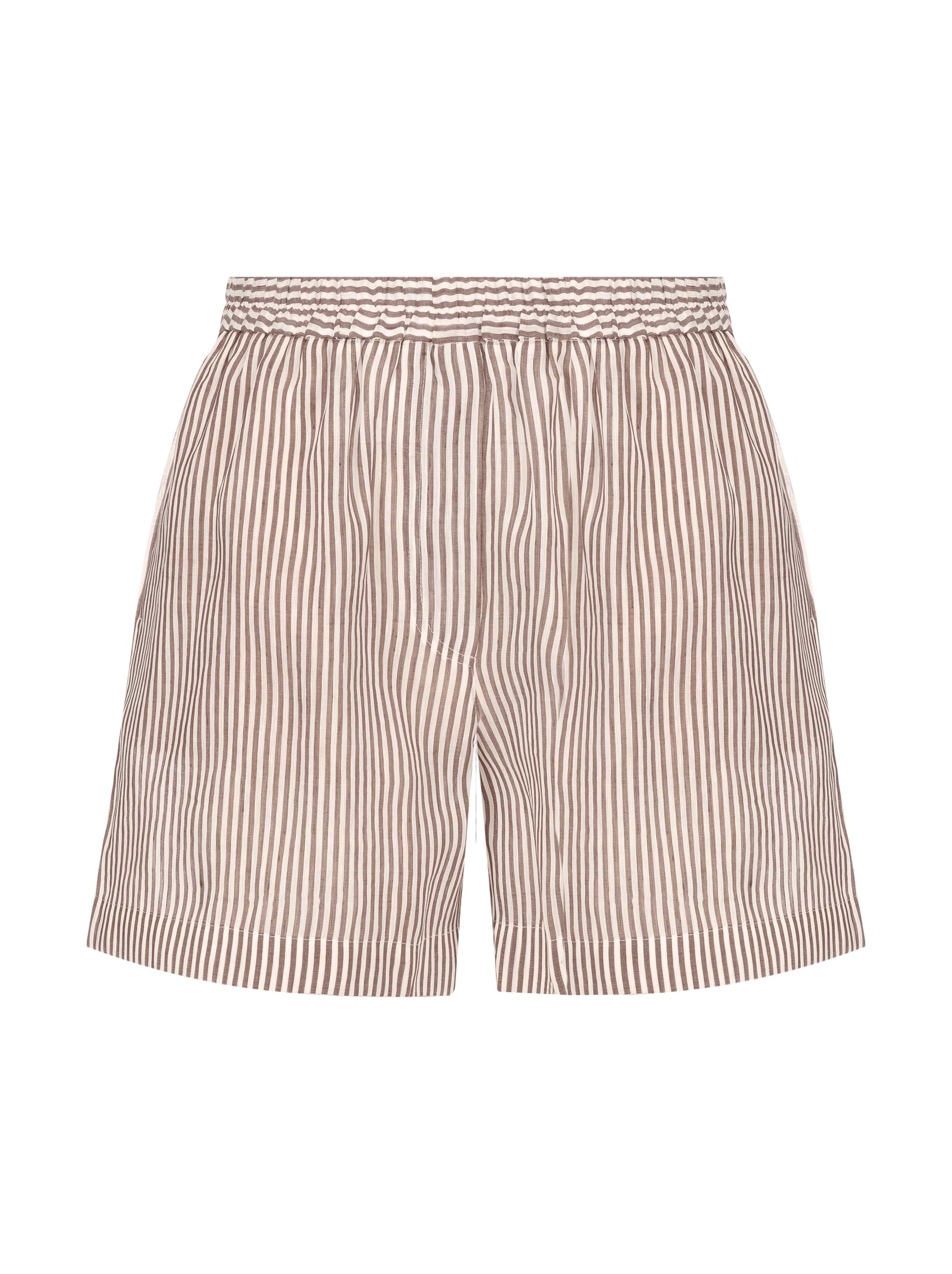 ショートパンツ Brunello Cucinelli Striped Linen Bermuda Shorts BRUNELLO CUCINELLI | Stripe Bermuda Shorts | Women | Lane