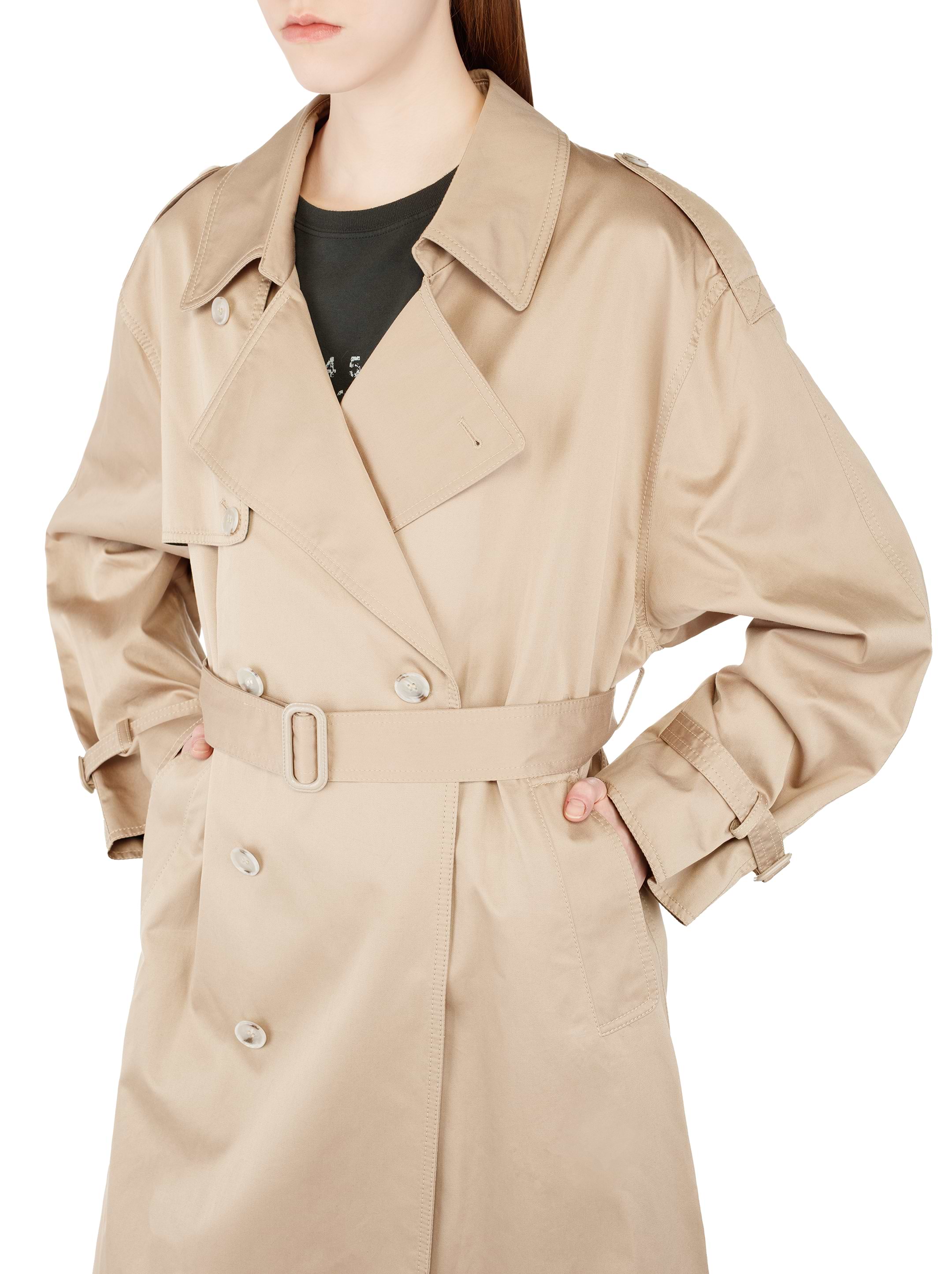 MM6 MAISON MARGIELA women's Double-breasted cotton trench