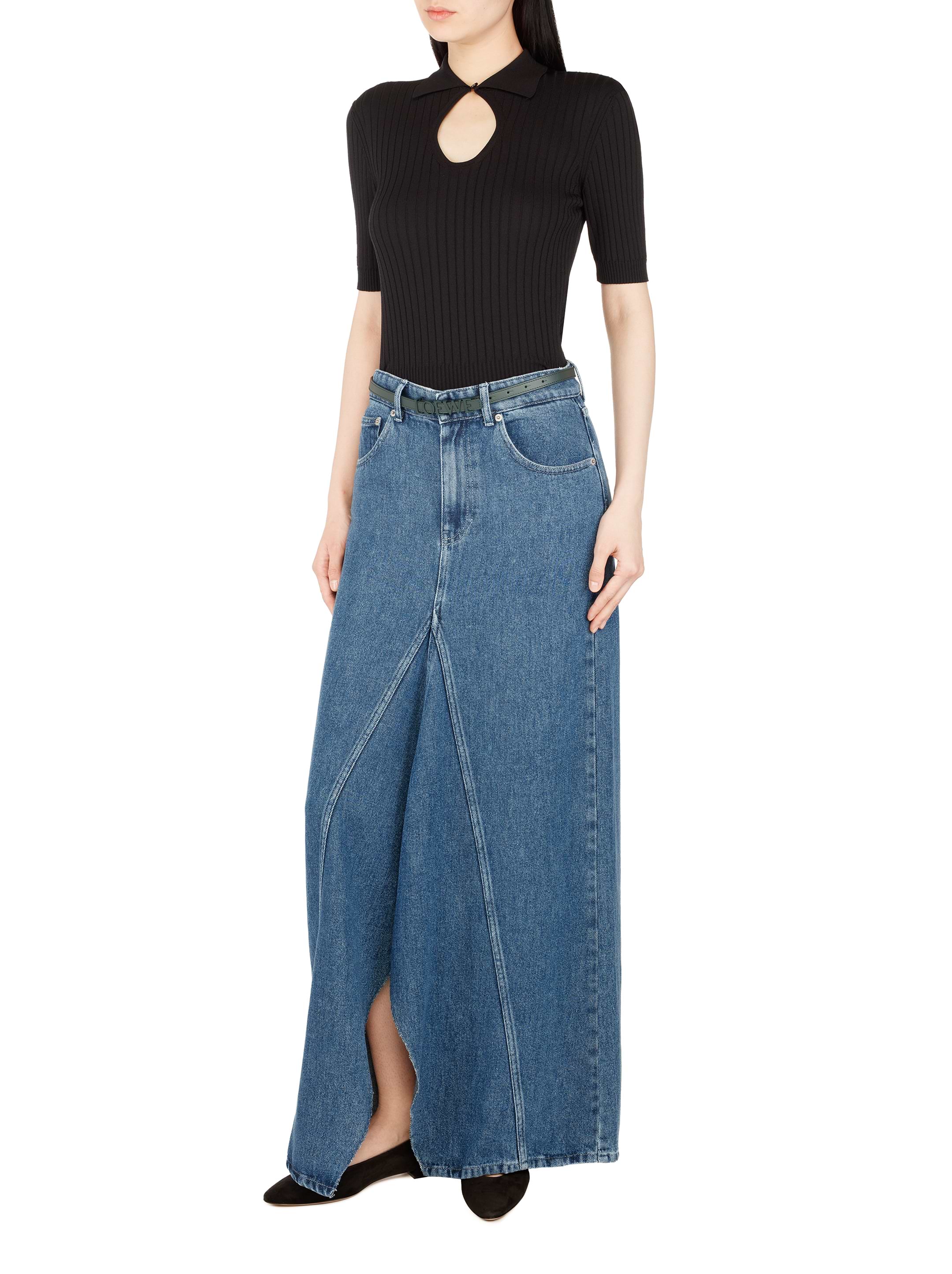 Denim skirt with logo Erika Cavallini for women - buy in the
