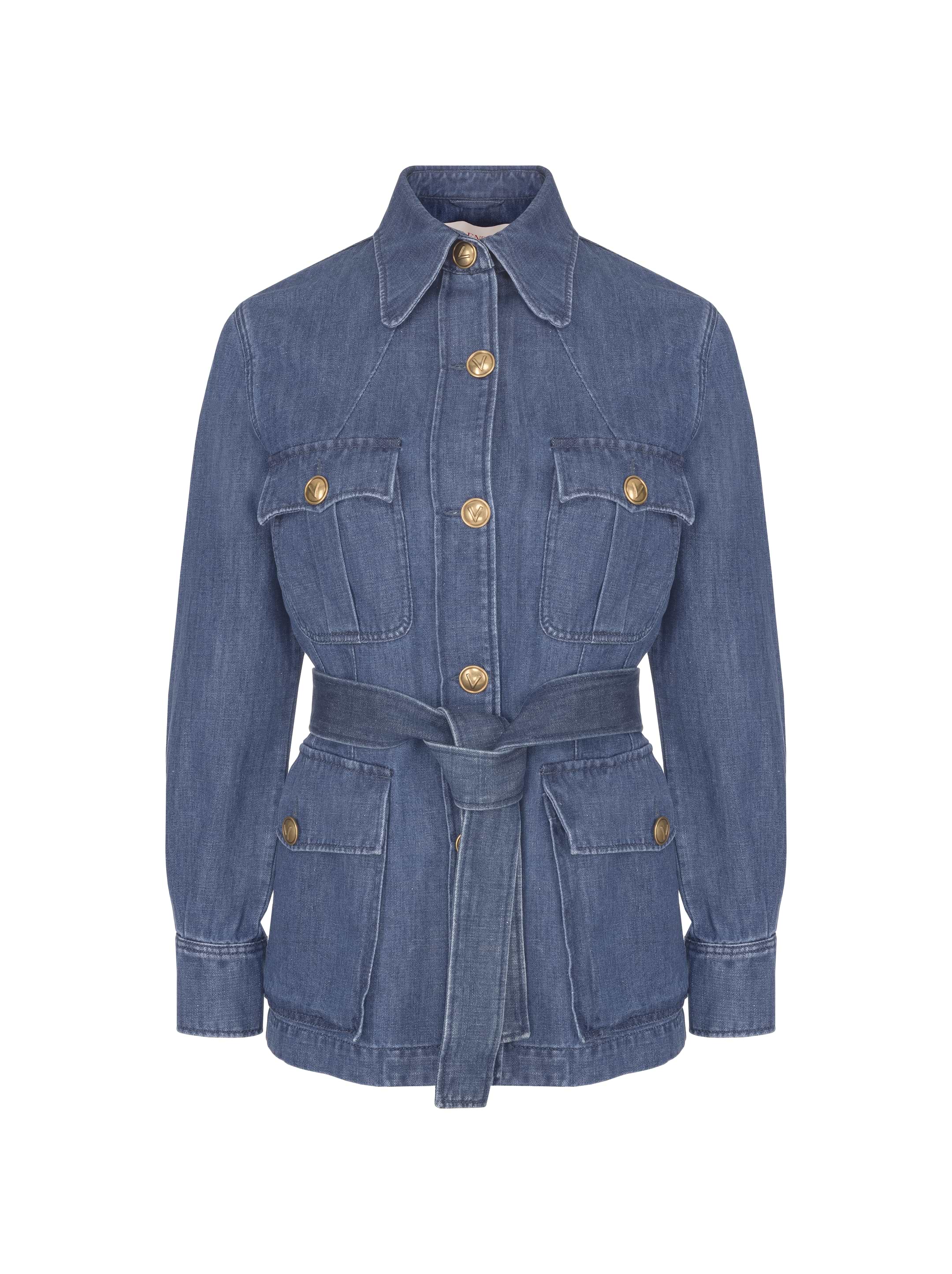 Denim jacket with belt Valentino Garavani for women - buy in