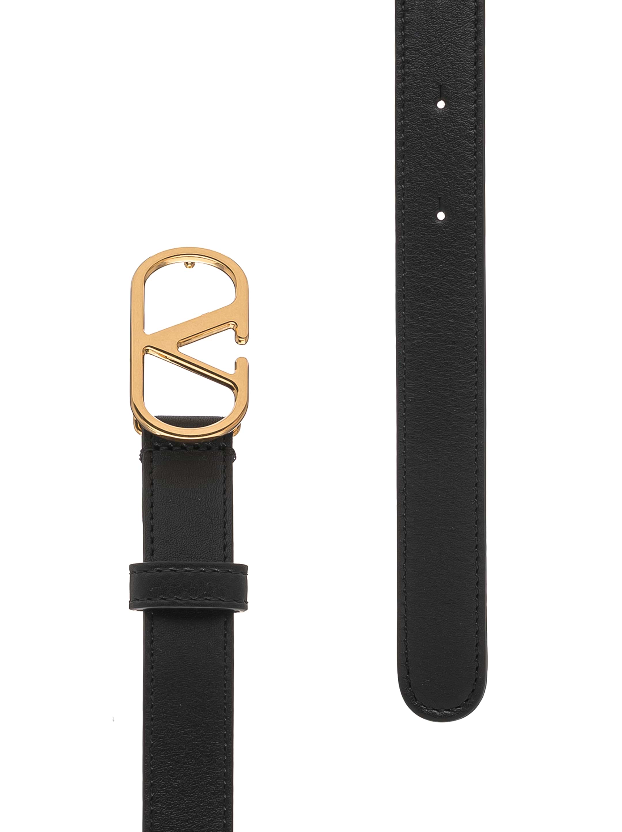 Valentino Garavani women's V-logo leather belt - buy for