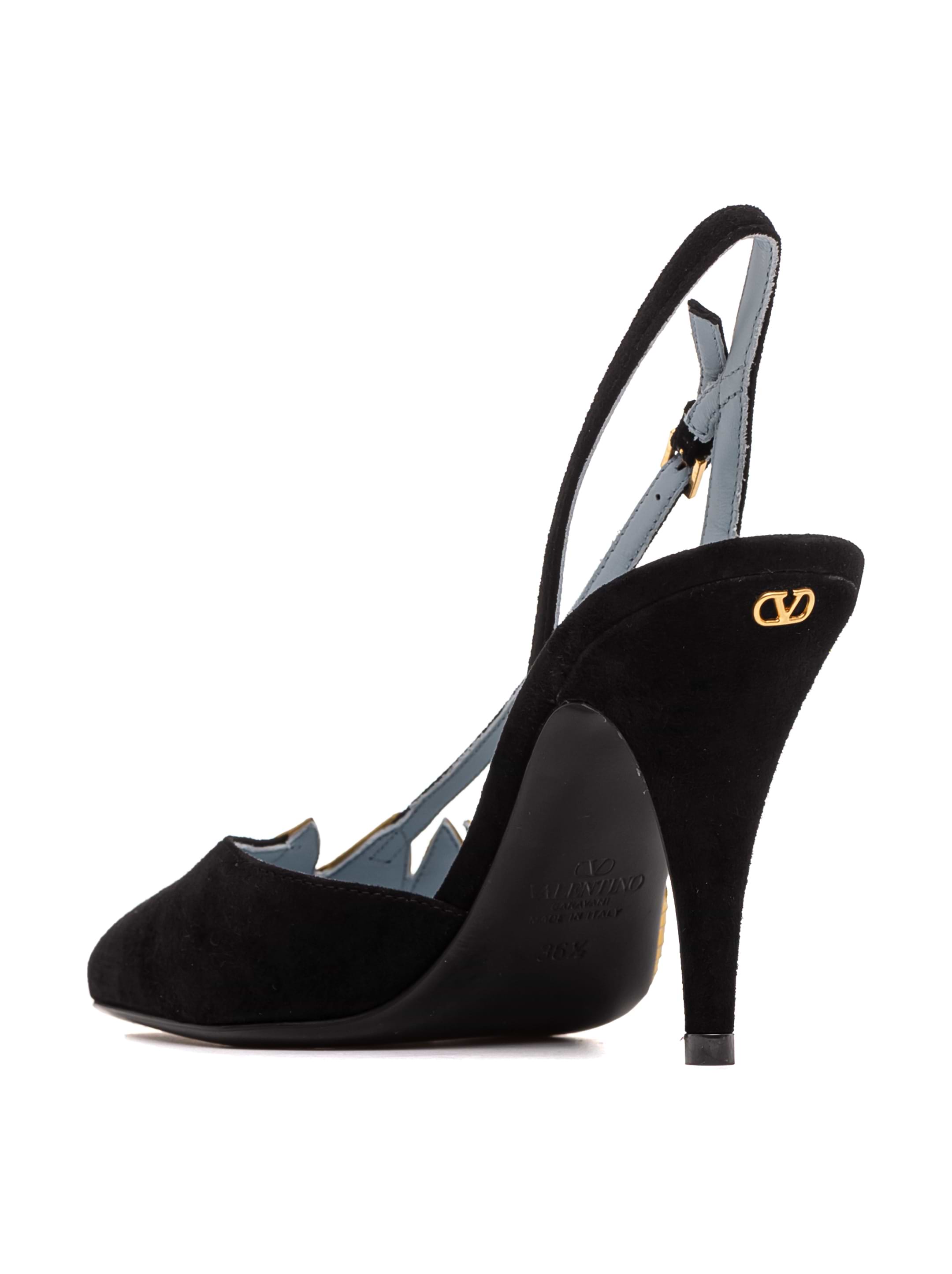 Valentino Garavani women's Metallic suede slingbacks - buy