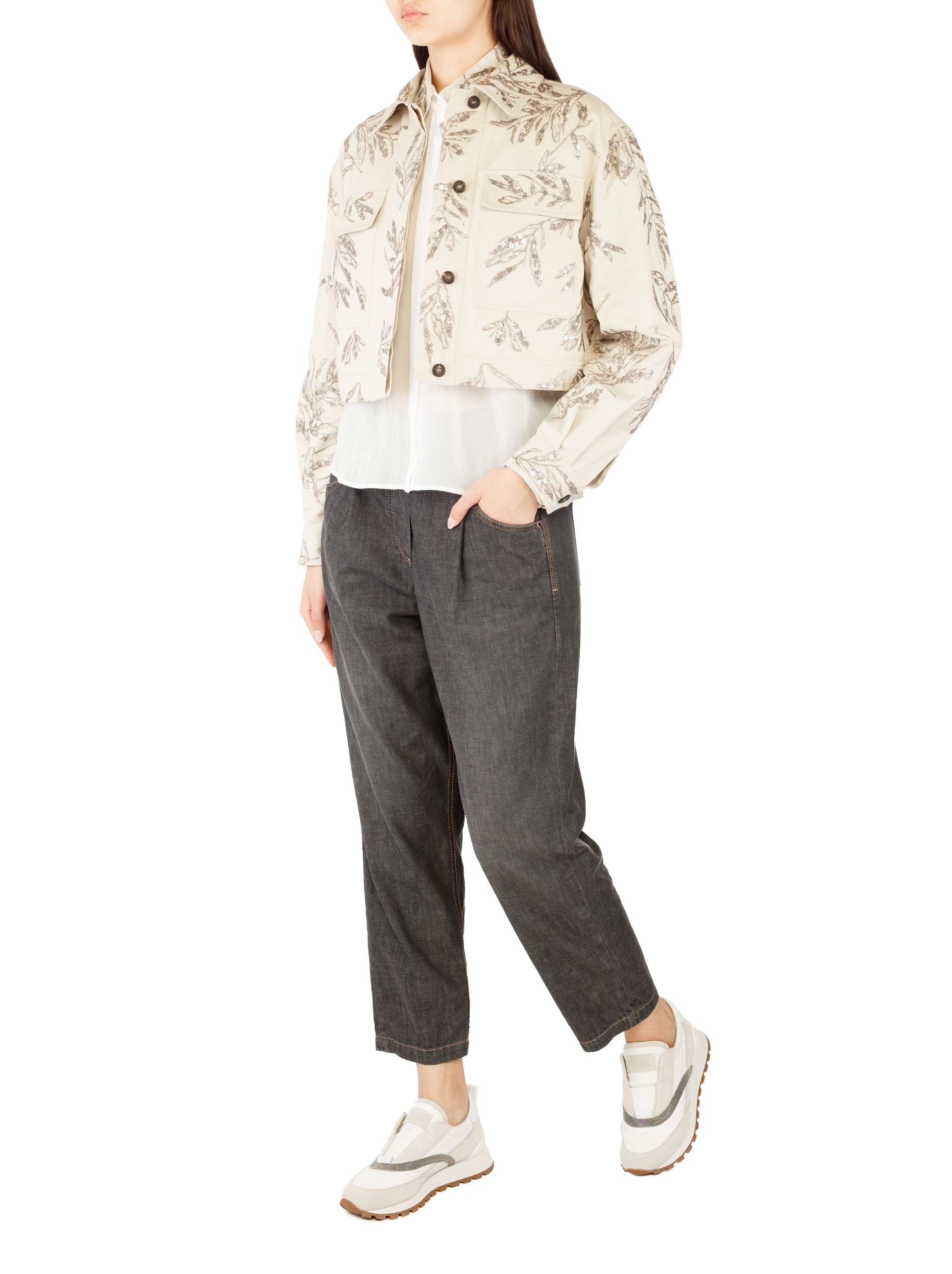 BRUNELLO CUCINELLI ヘルト付きシレ MH5447344 C101 Wide leg trousers BRUNELLO CUCINELLI MD584P8685 C011 - Ancote