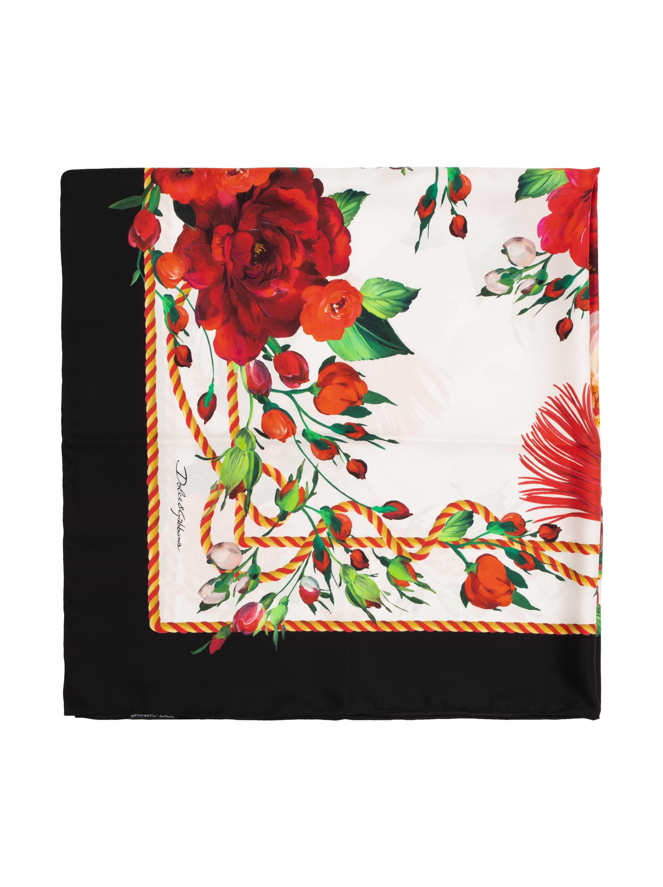 Dolce&Gabbana women's Floral-pattern silk foulard - buy for