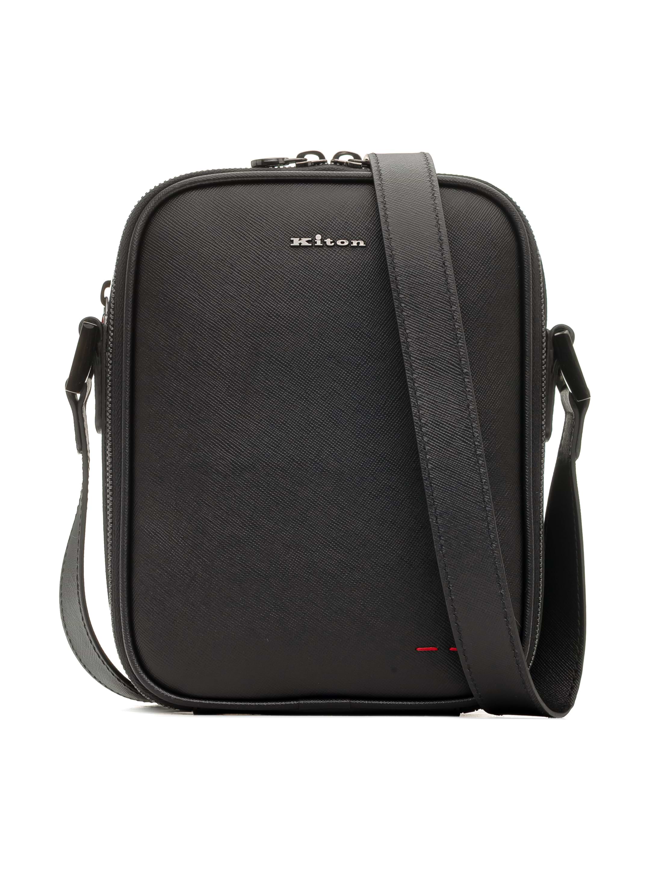 【送料&関税込】Kiton Shoulder Bag With Logo Messenger bag with logo Kiton for men - buy in the official