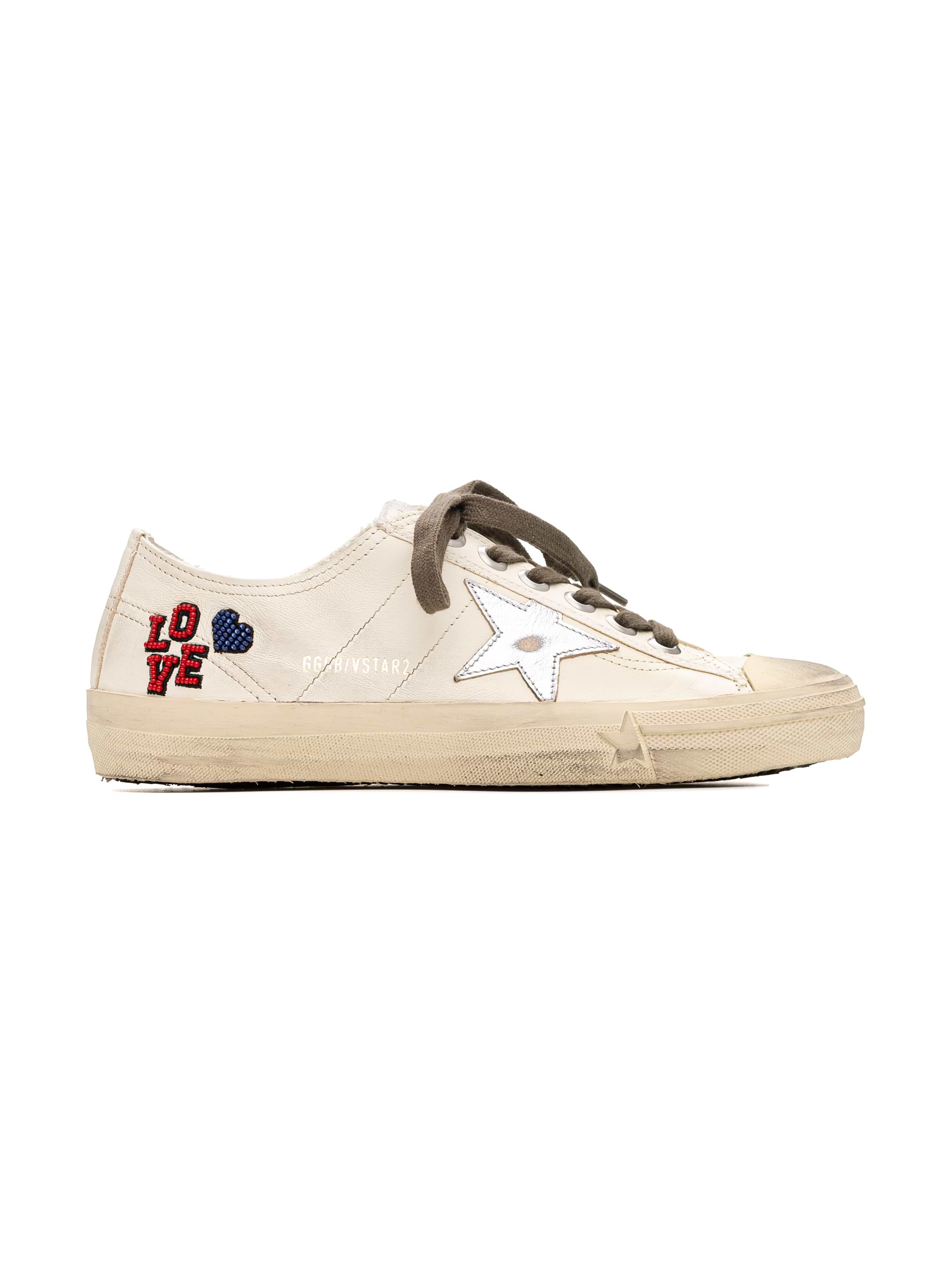 Кожаные кеды V-Star 2 Golden Goose для женщин - купить в