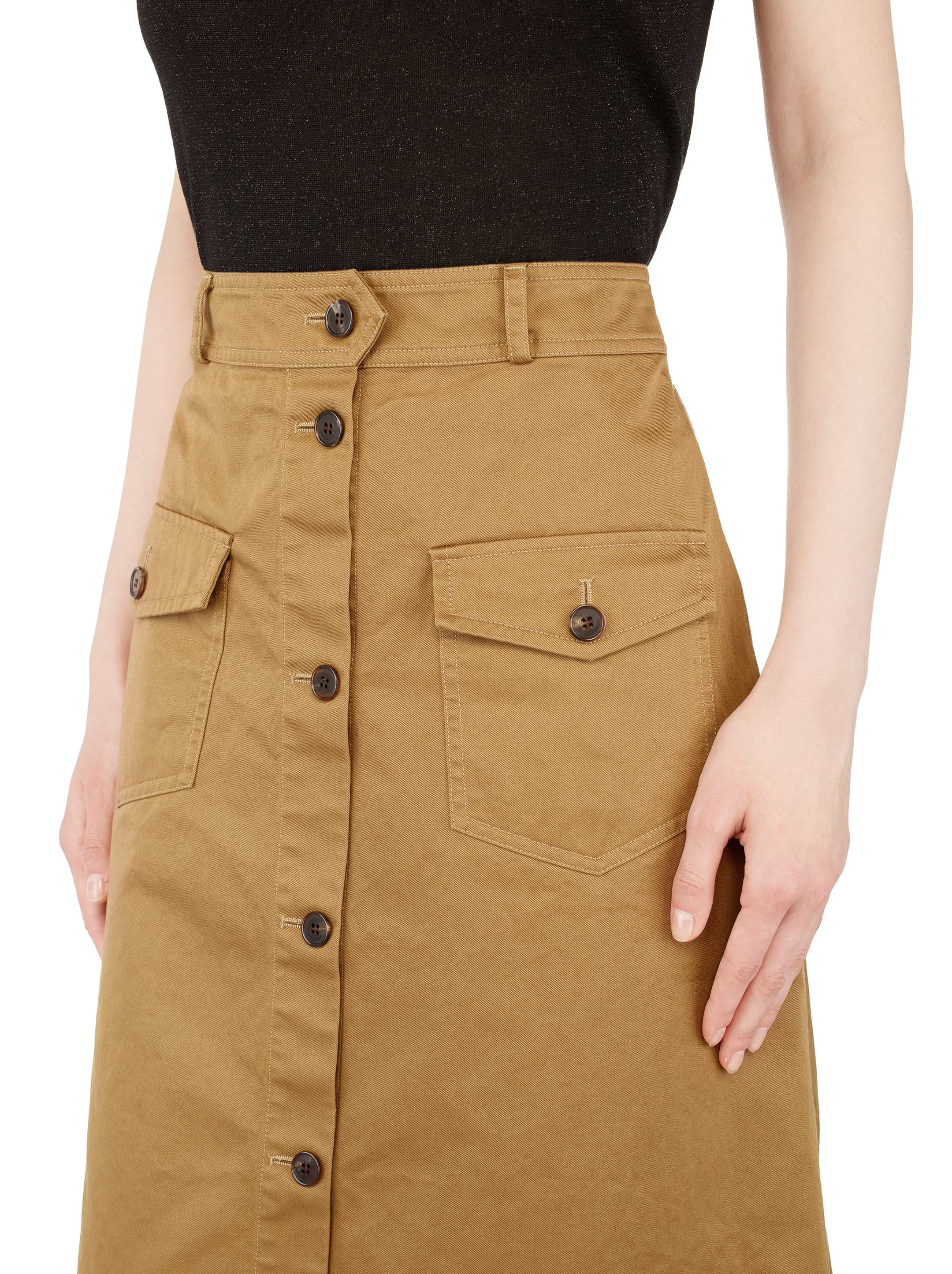 Cotton midi skirt Saint Laurent for women - buy in the