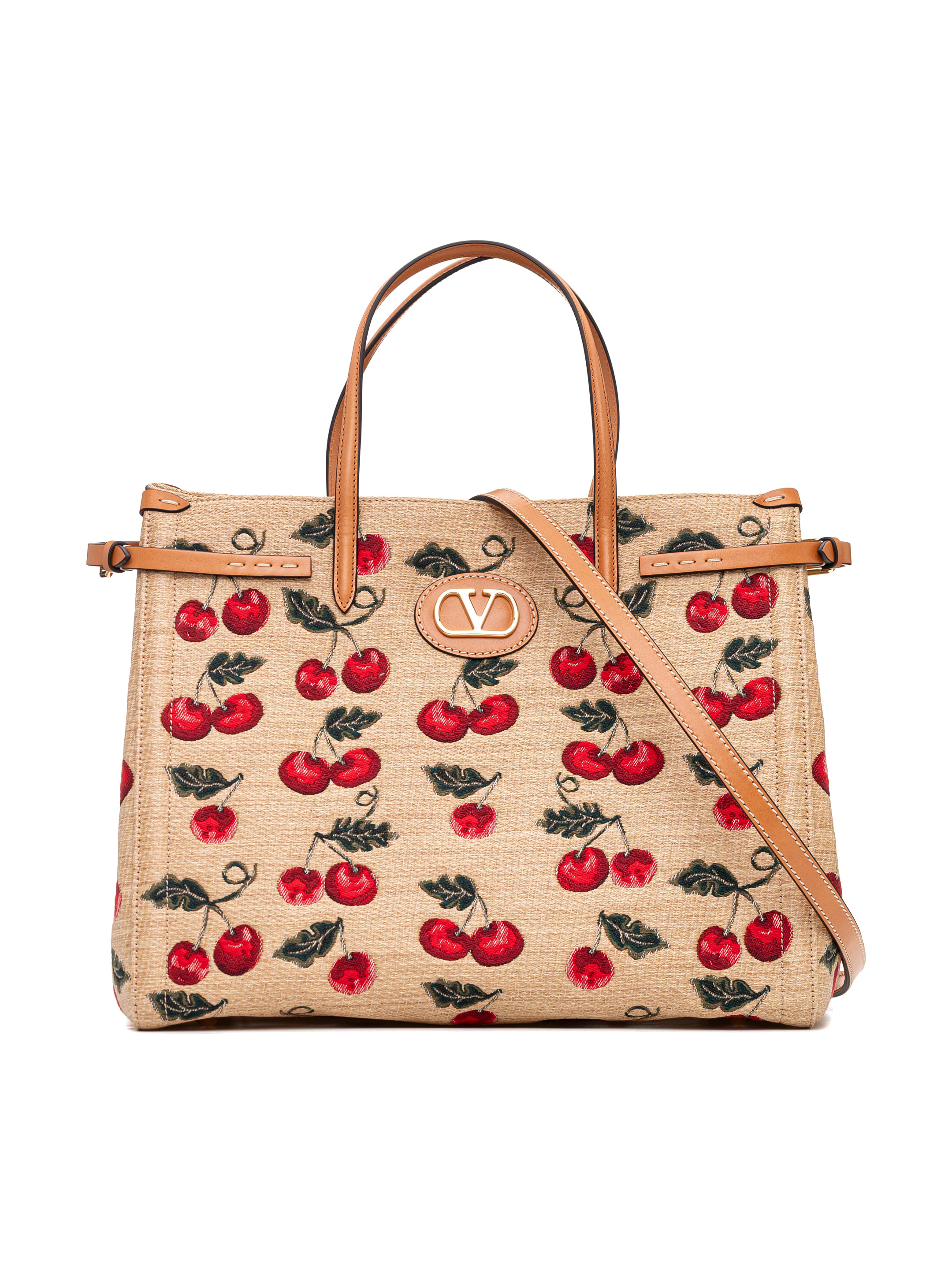 【VALENTINO】Vロゴ チェリー モチーフ トートバッグ V-logo tote bag Valentino Garavani for women - buy in the