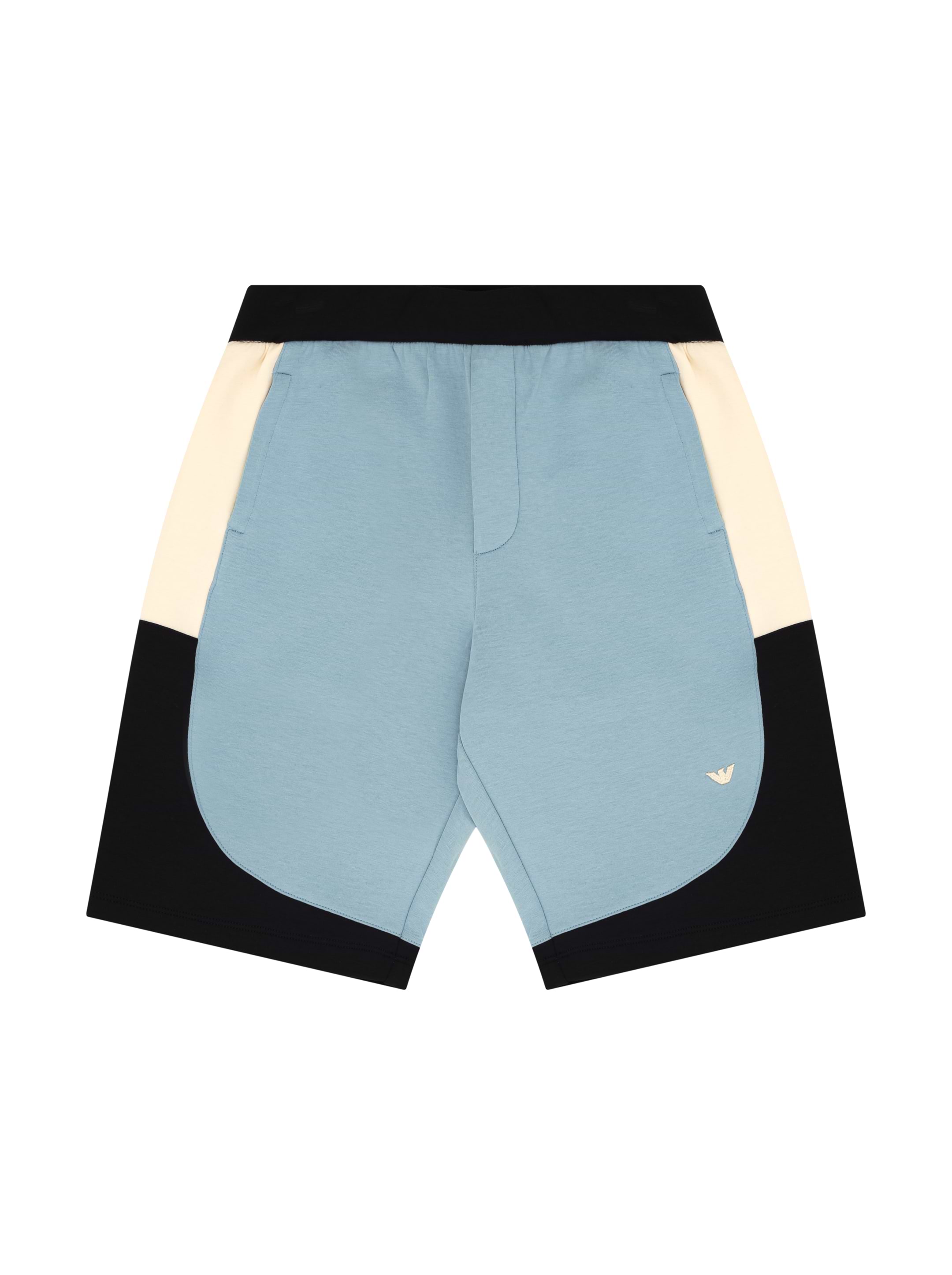 EMPORIO ARMANI kids' Colour-block cotton shorts - buy for