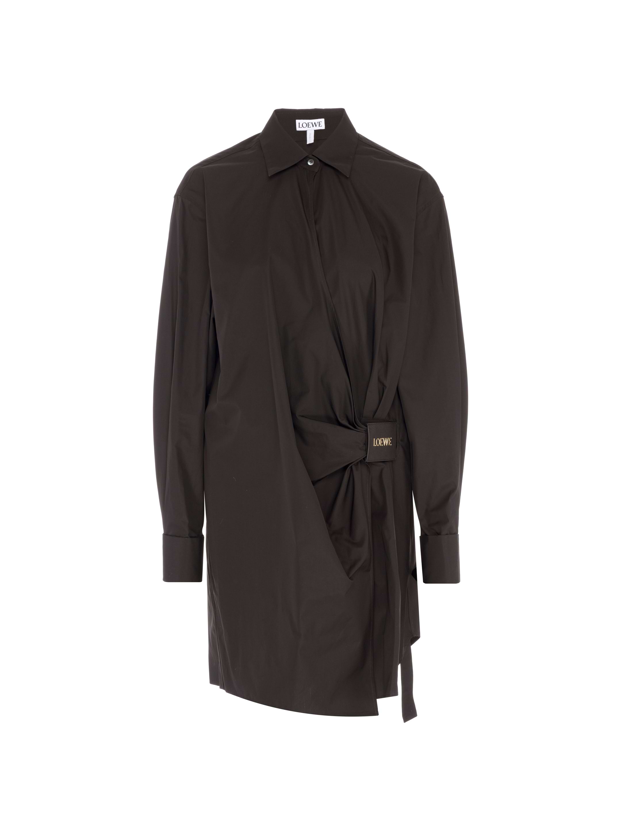 視線を集めて◇ストライプ Shirt Dress◇LOEWE Loewe - Striped seersucker shirt dress Loewe