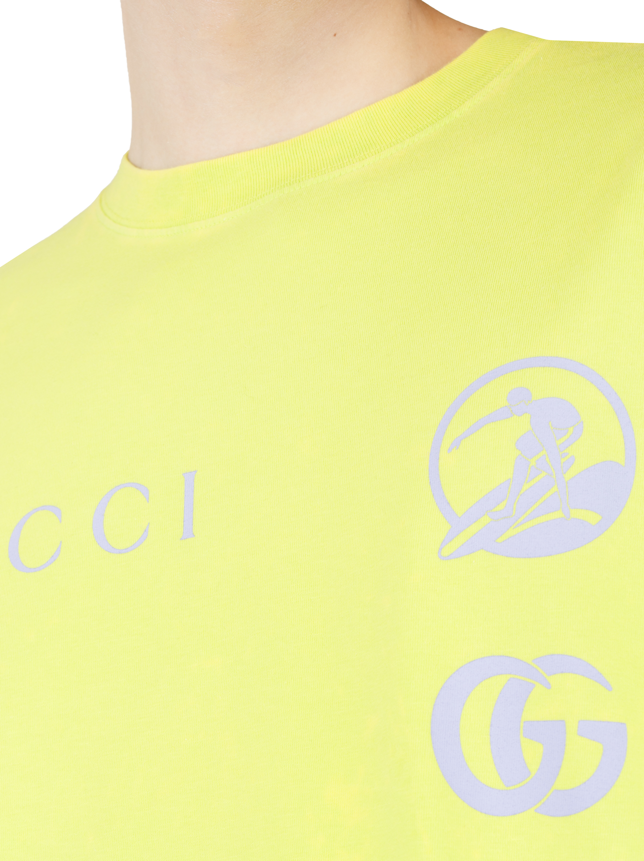 【関税&送料込】Gucci Yellow Cotton T-Shirt Gucci Women's Cotton Yellow T Shirt Size M Big Logo | eBay