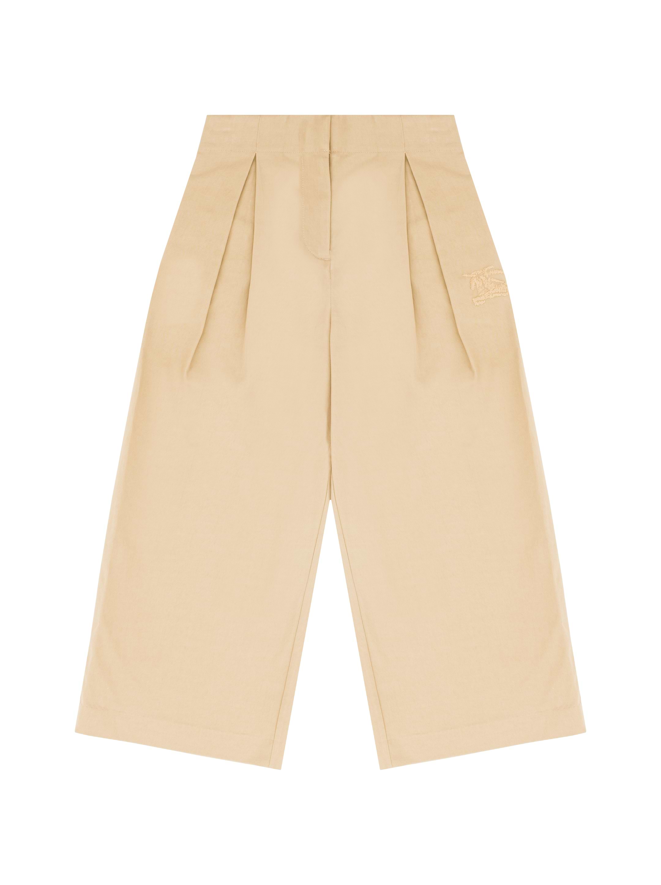 パンツ BURBERRY COTTON WIDE-LEG PANTS Burberry Men Wide Leg Cotton Khaki Trousers Straight Chino