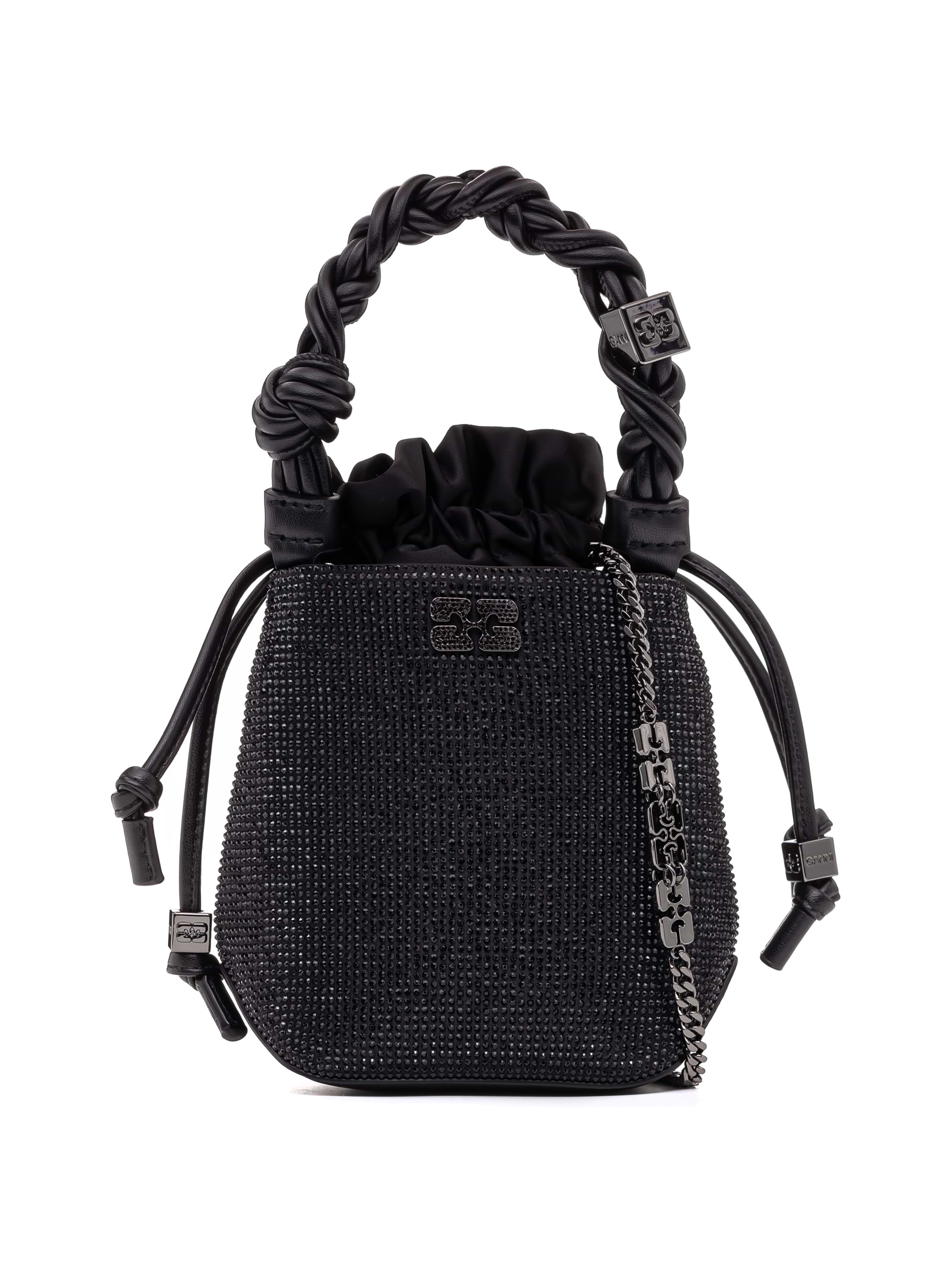 ハンドバッグ GANNI Woman Handbag Black A6800 099 GANNI ガニー バッグ レディース 2WAYトート/ショルダーバッグ