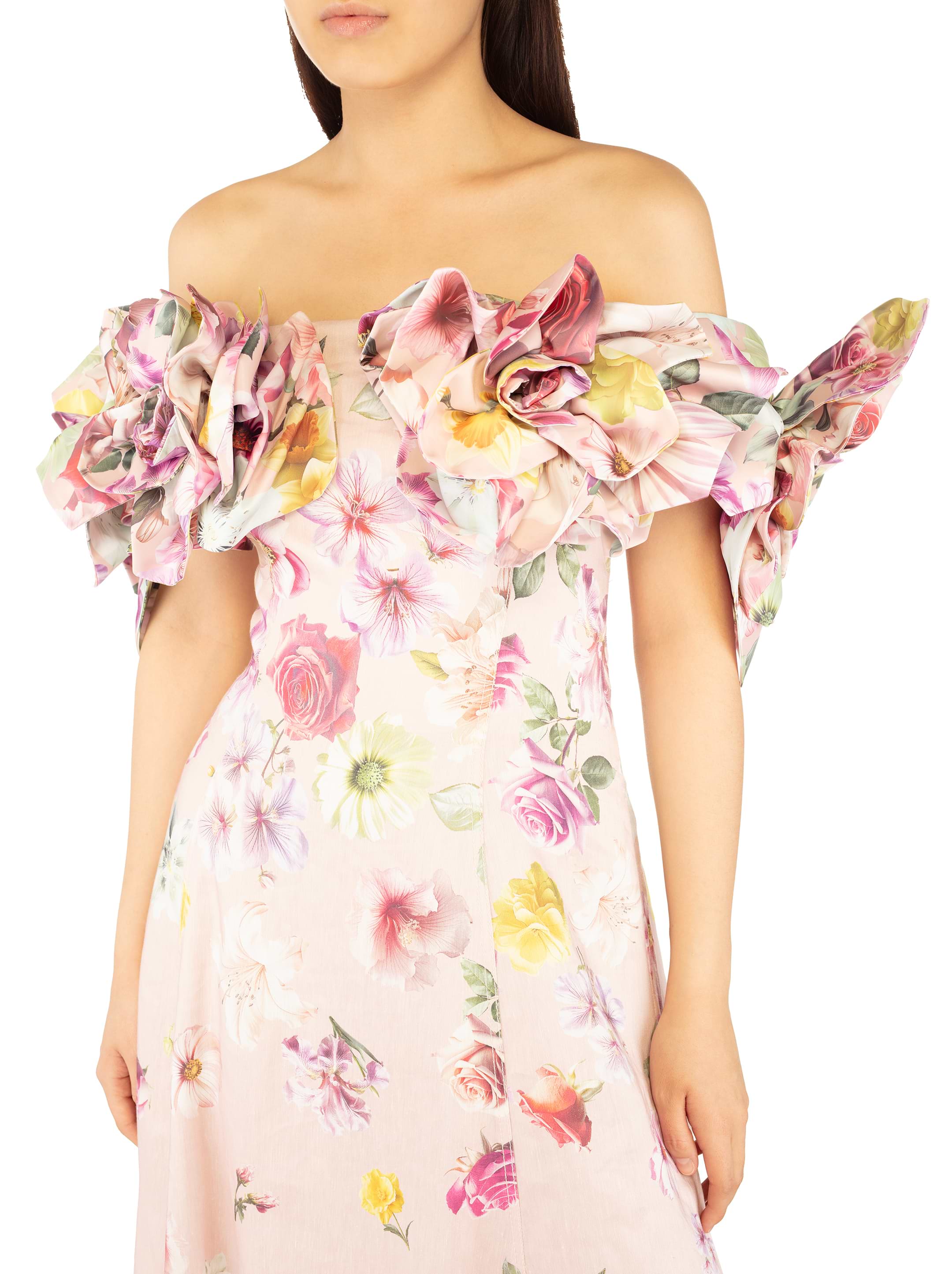【Aje】Misha Maxi Dress/フローラルネック/花柄マキシドレス Misha Maxi Dress | Pink Collage Floral | Aje – Aje ROW