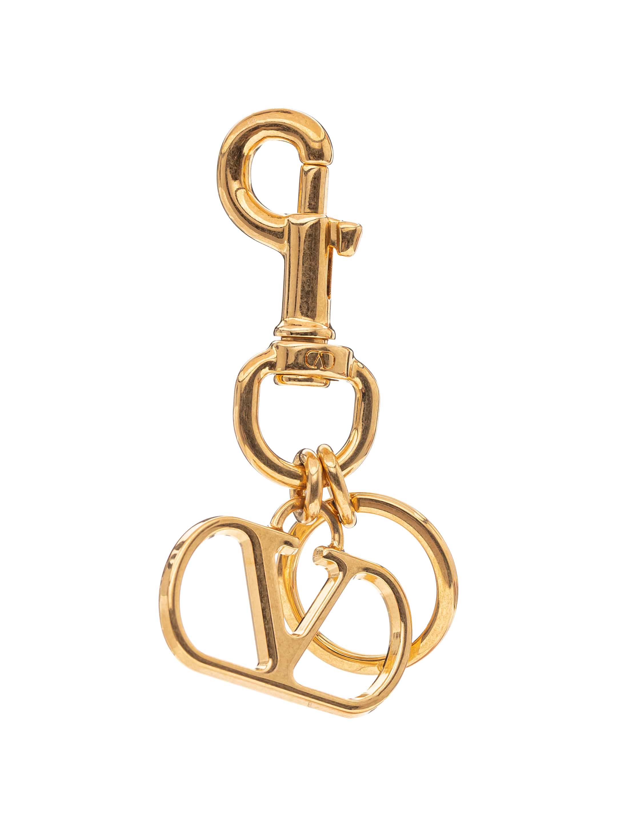 【関税＆送料込み】Valentino Garavani Keyrings E Chains Valentino Garavani Leather VLogo Keychain | Harrods US