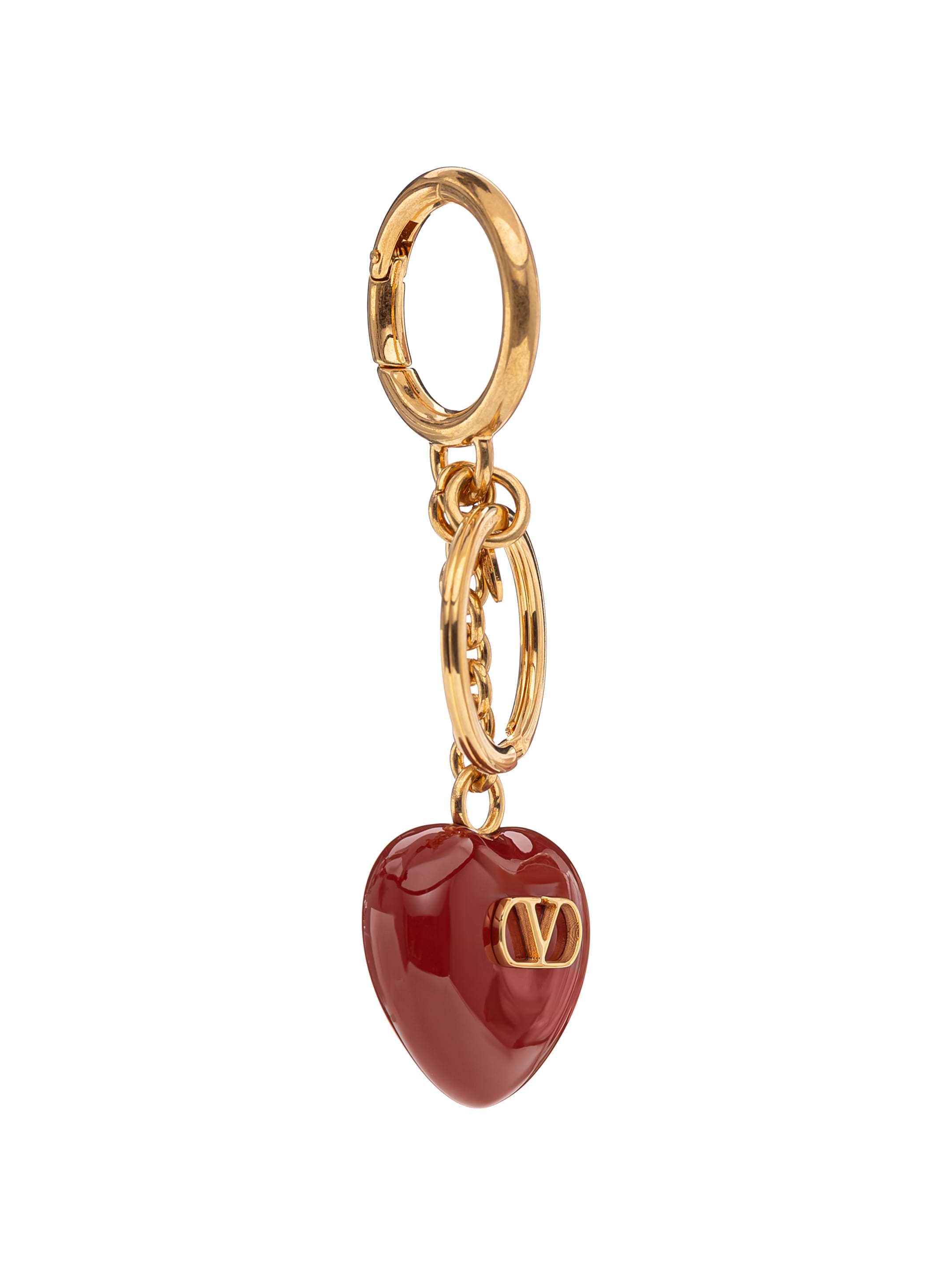 キーホルダー・キーリング Valentino Garavani Bag charm keyring Coeur  in red Authentic VALENTINO GARAVANI Mirror Bag Charm Heart Motif
