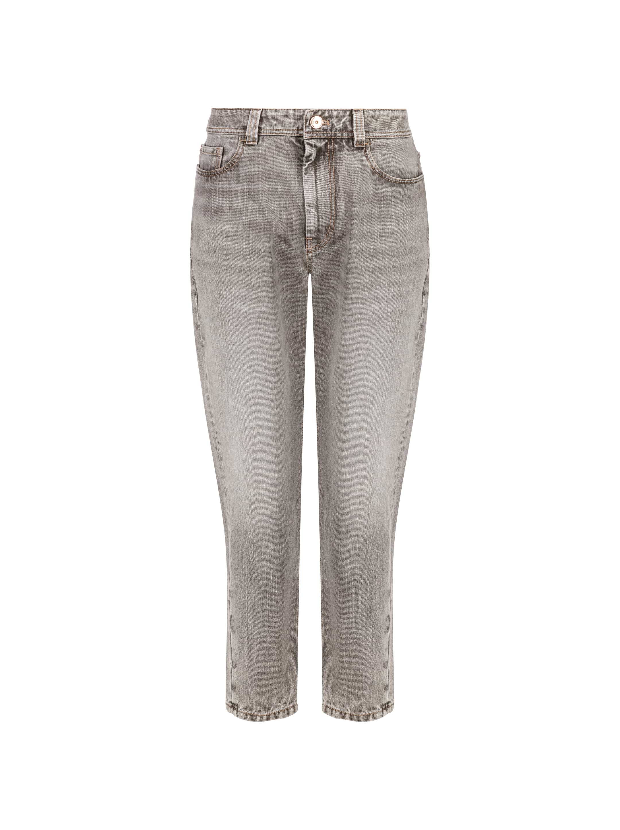 Brunello Cucinelli women's Mom jeans with monil chain - buy