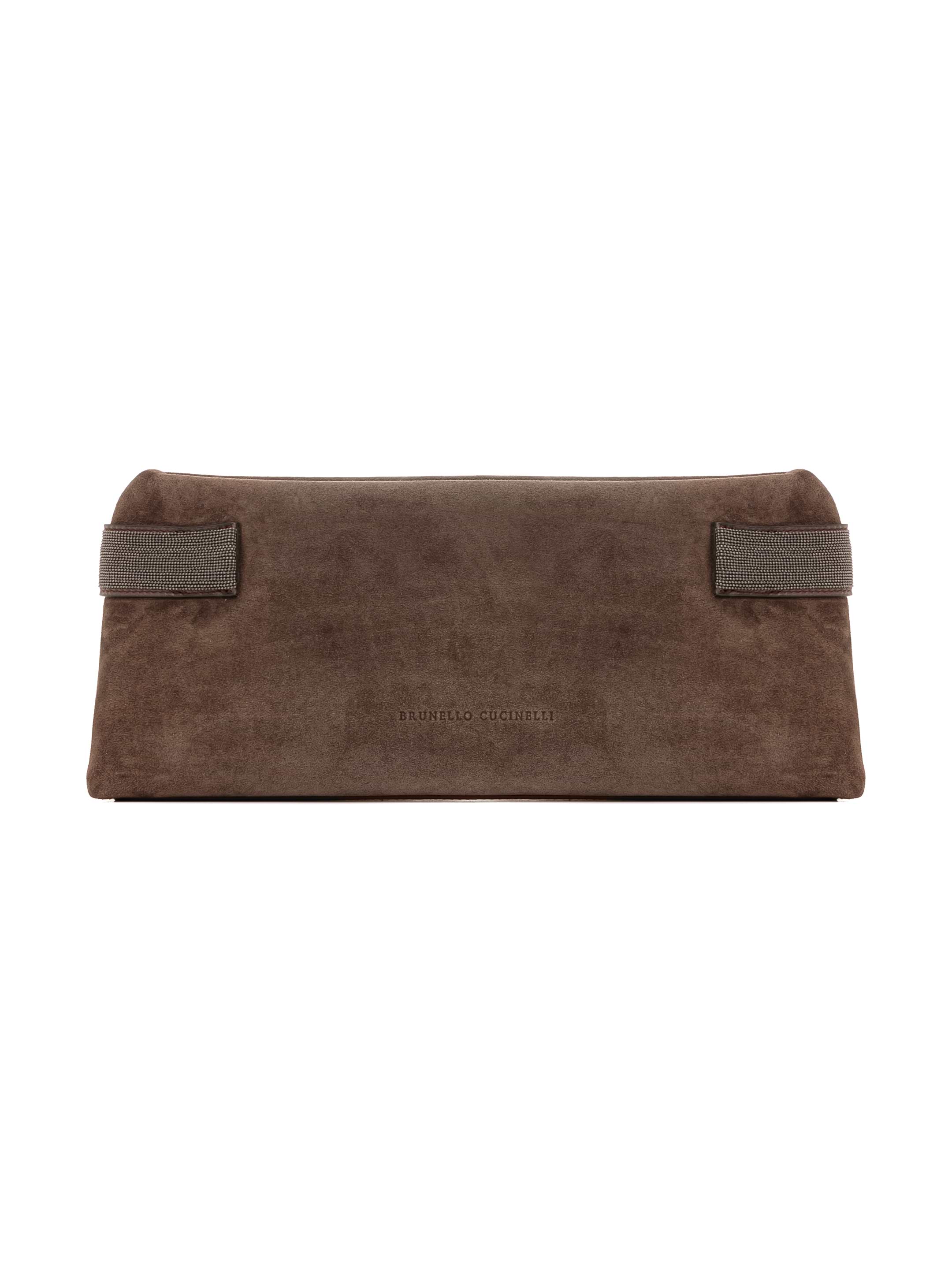 【関税＆送料込み】Brunello Cucinelli Suede Leather Clutch Brunello Cucinelli Women's Suede Finish Clutch Bag With Fold