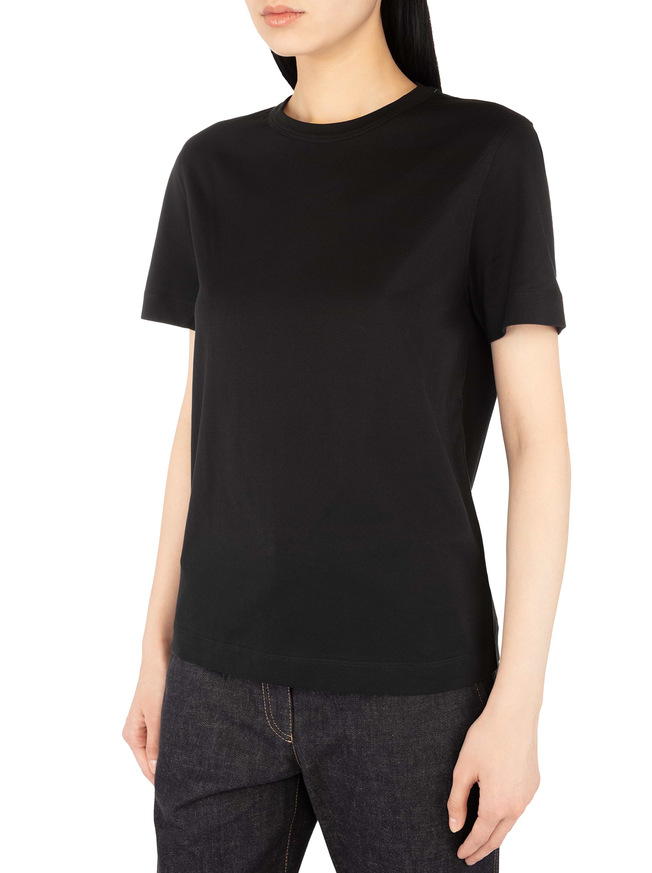 Tシャツ・カットソー BRUNELLO CUCINELLI Woman T-Shirt Black M0T18BD200 C101 Brunello Cucinelli women's Cotton T-shirt with monil chain