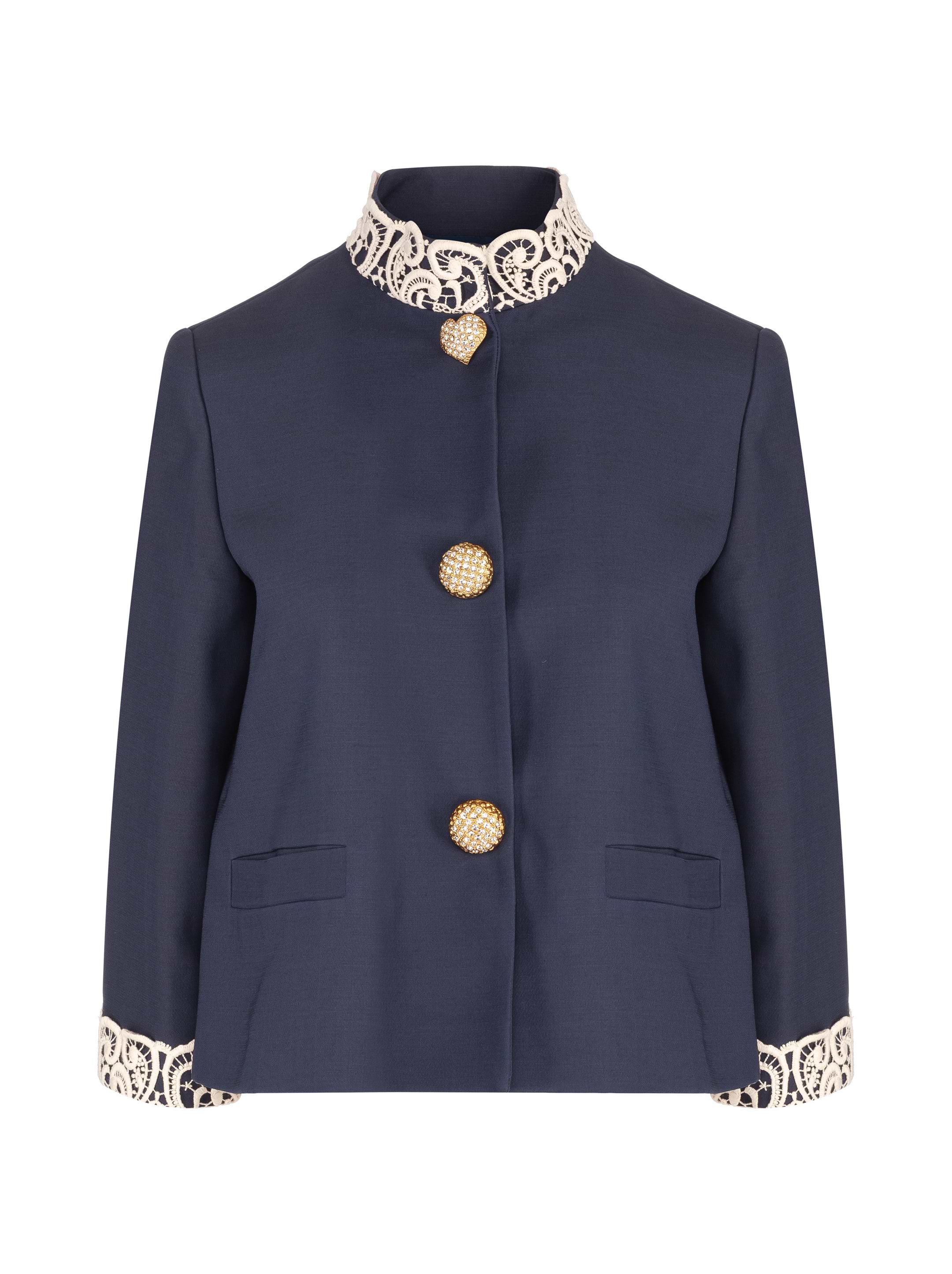 Valentino Garavani women's Lace-detail single-breasted
