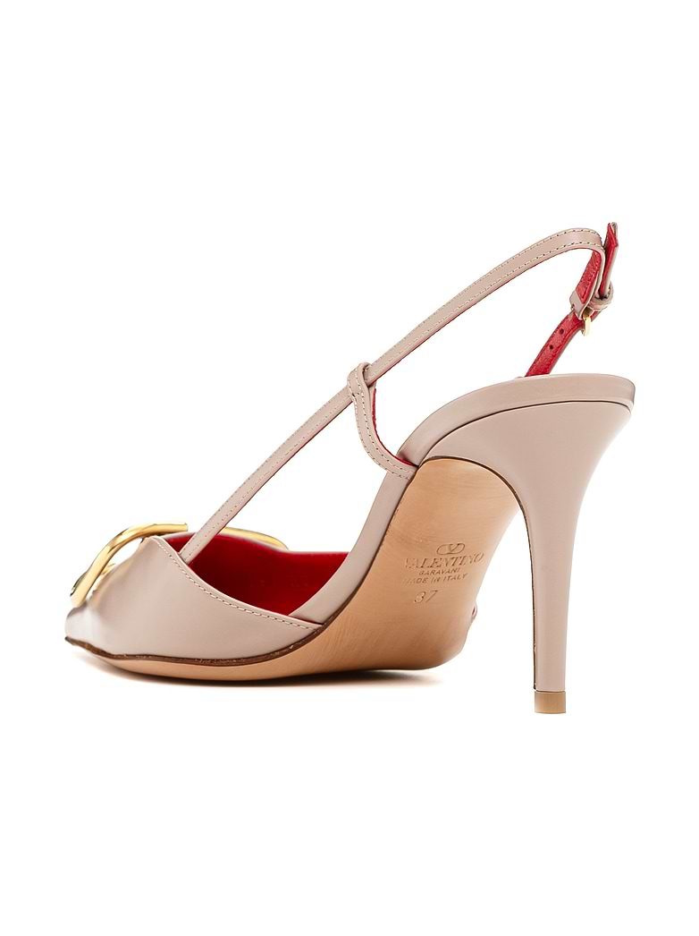 Valentino Garavani women's V-logo leather sling back pumps buy - Main Image