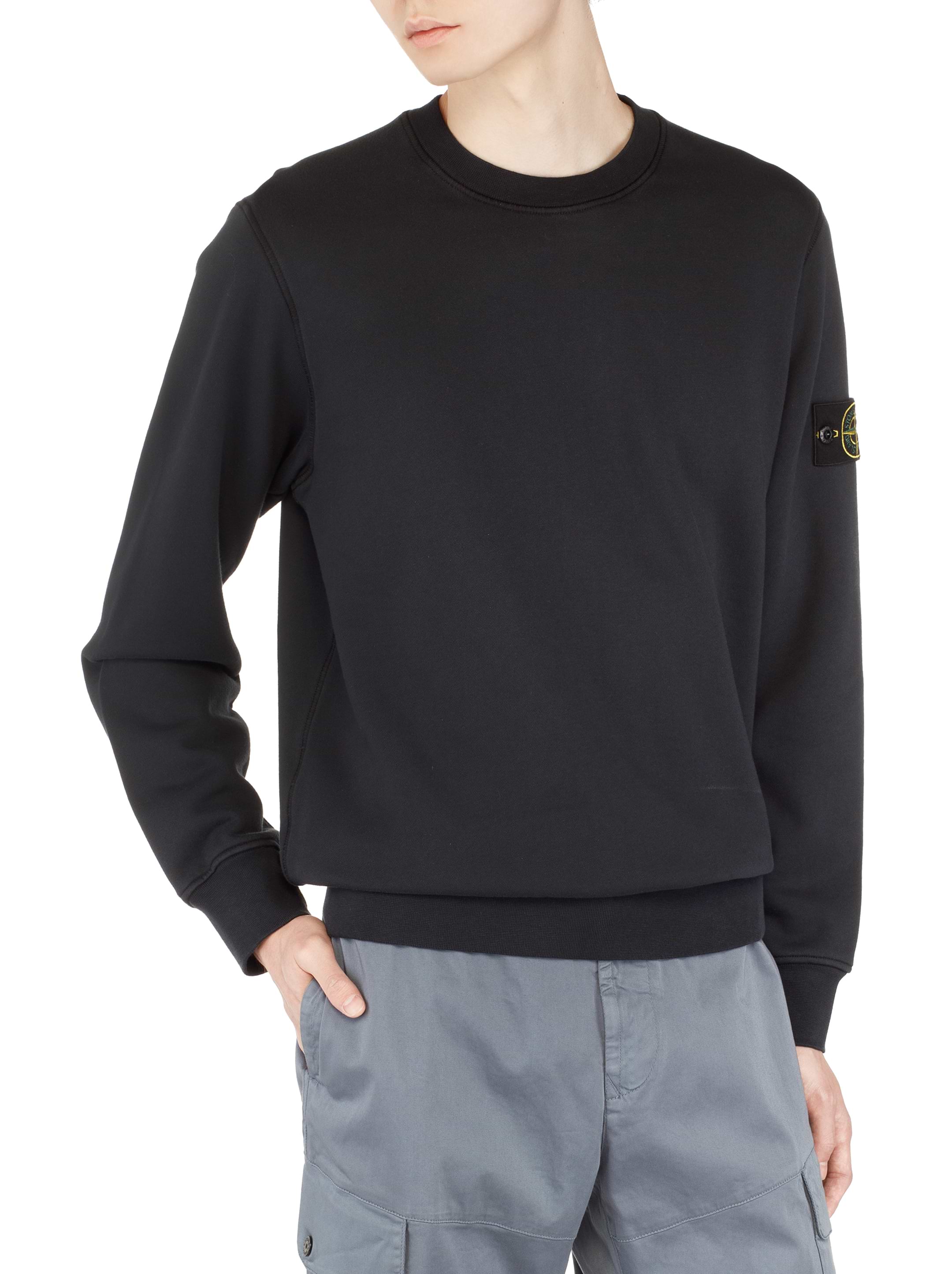 【送料&関税込】Stone  Sweatshirt 6100020 Old Effect I Charcoal Grey Crewneck sweatshirt with slub effect 6100020
