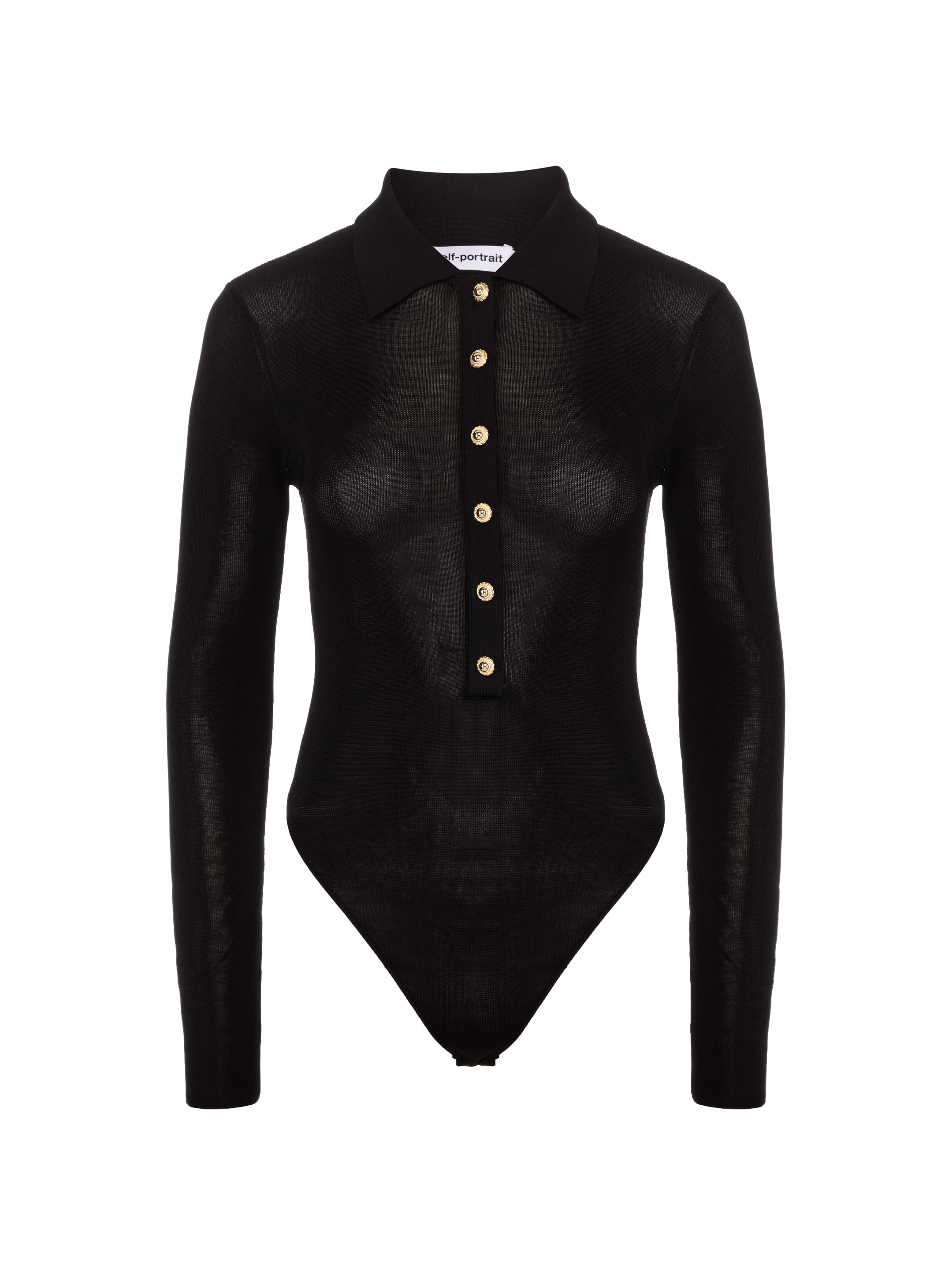【送料&関税込】self-portrait Body In Black Polyamide Self-Portrait women's Knitted bodysuit - buy for 228800 KZT