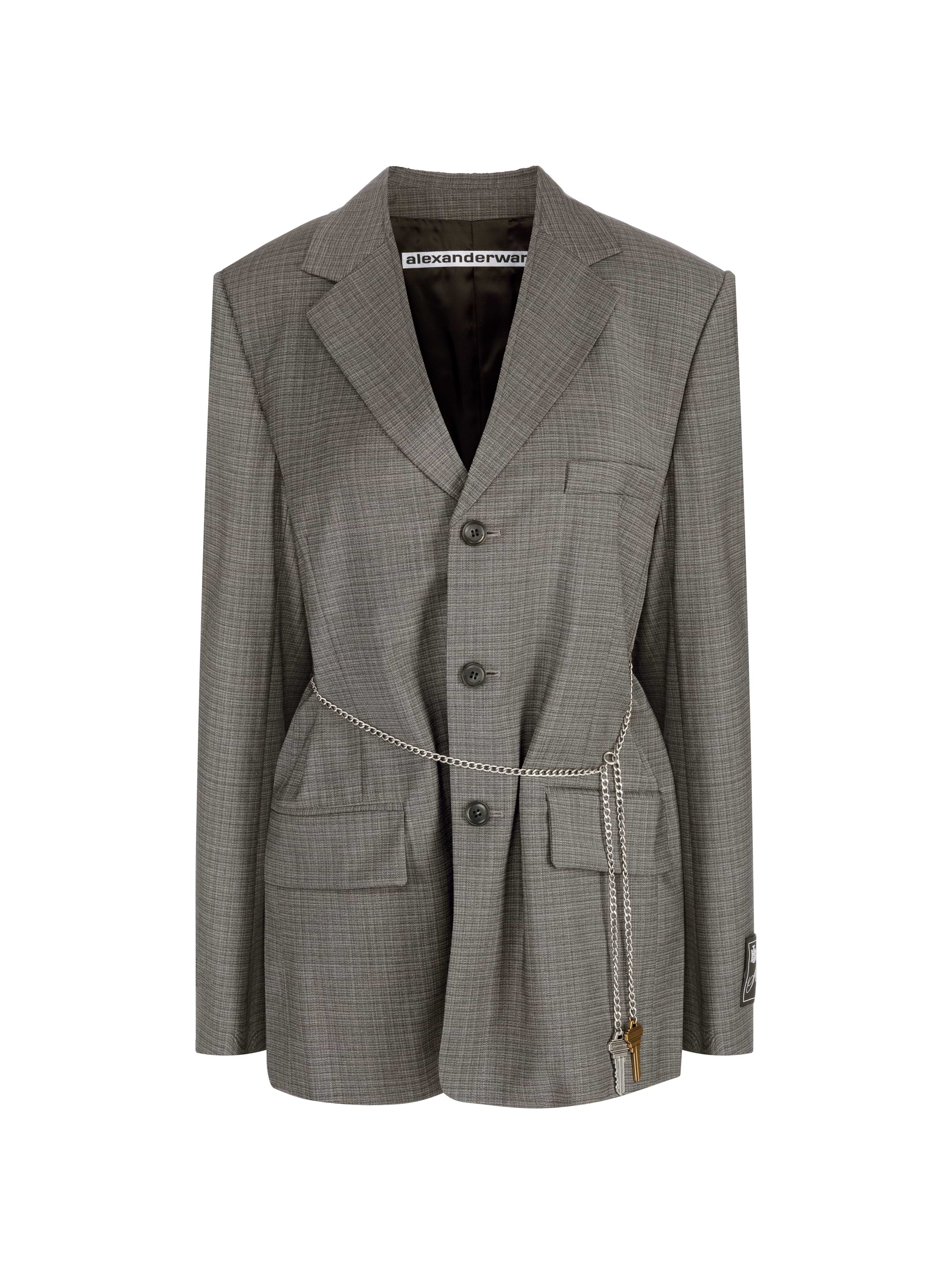 Alexander Wang women's Single-breasted blazer with a chain
