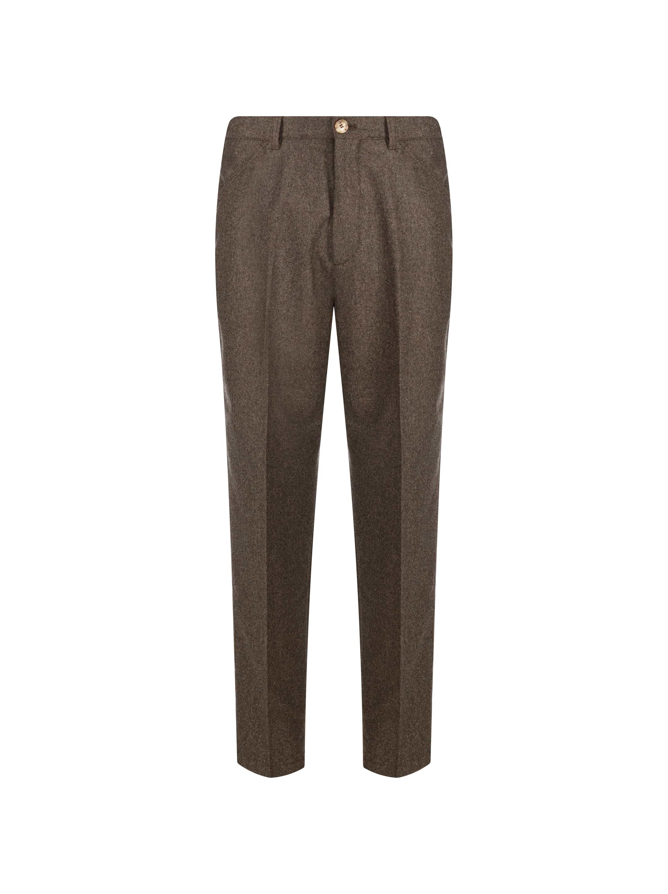 【関税&送料込】Brunello Cucinelli Flannel Cropped Trousers BRUNELLO CUCINELLI Cropped bead-embellished pleated Prince