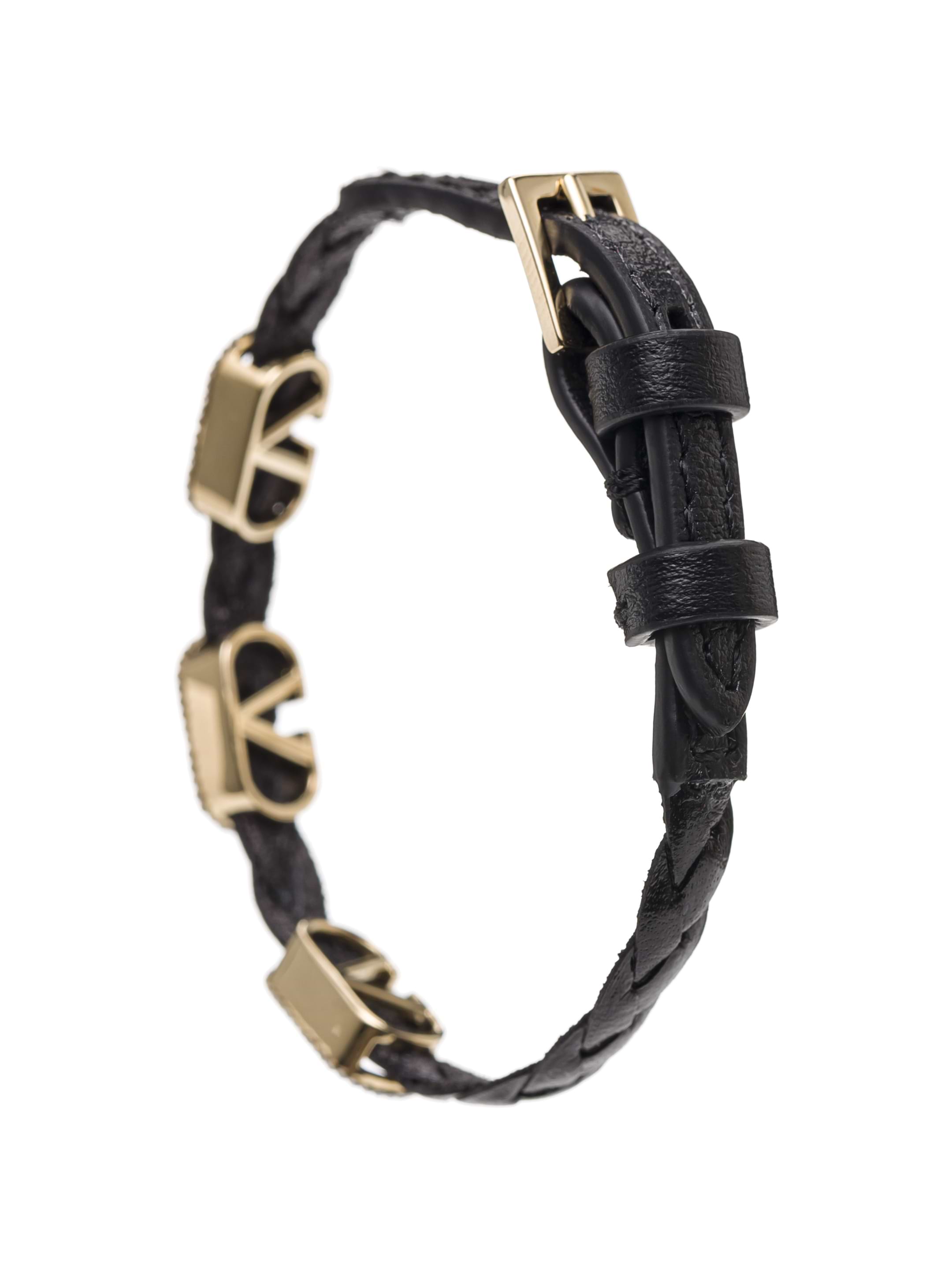 Valentino Garavani women's V-logo leather bracelet - buy for