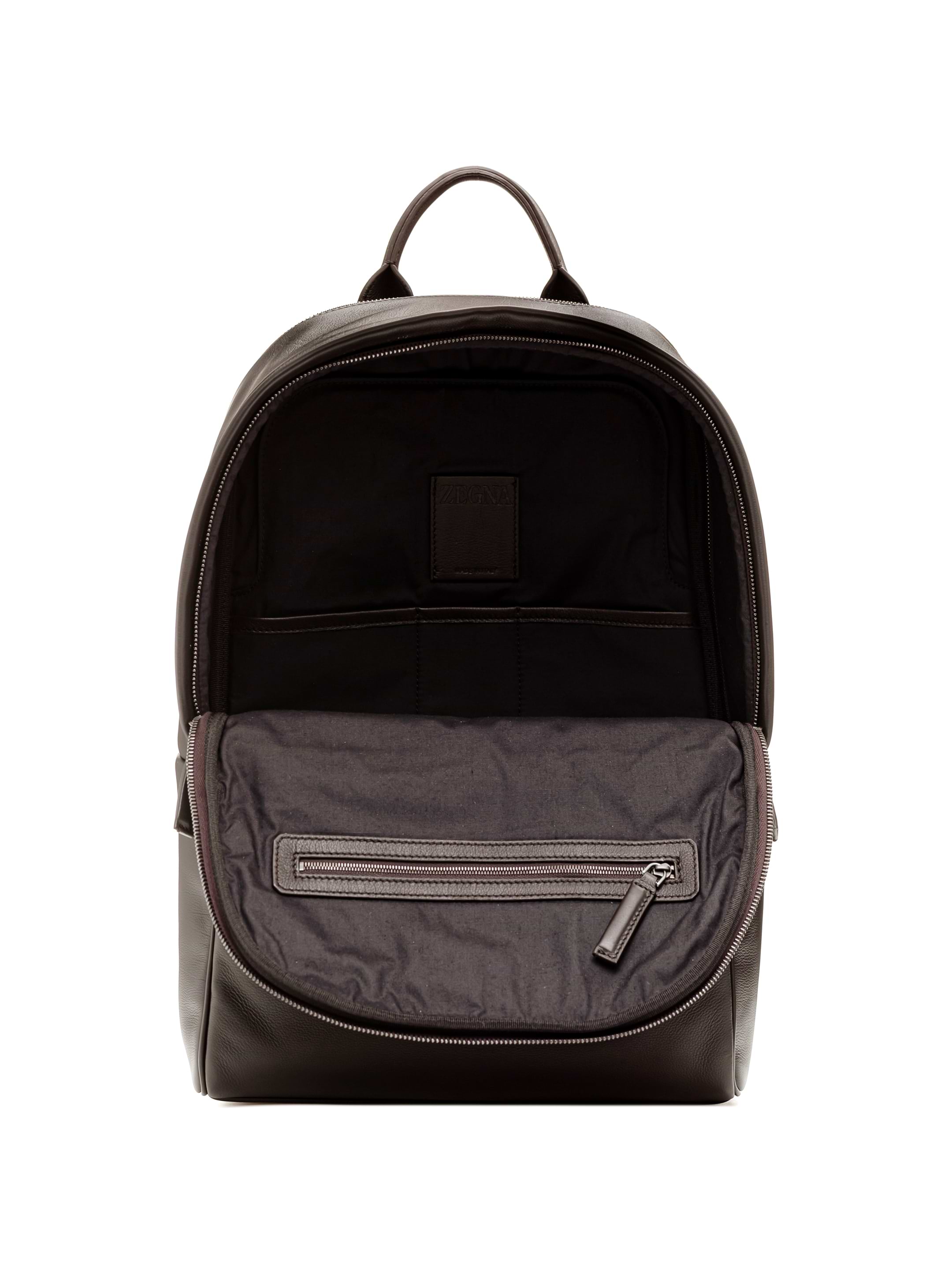 Zegna men's Logo leather backpack - buy for 1757925 KZT in the
