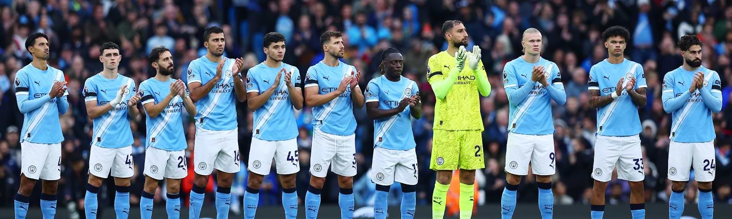 jugadores de manchester city en el Arsenal vs City 2025 premier league