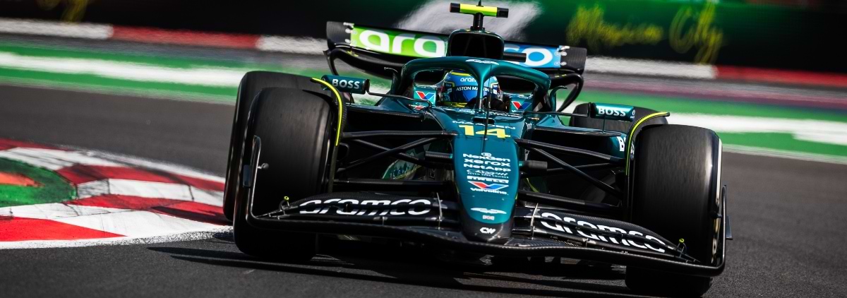 fernando alonso manejando en autodromo rodriguez