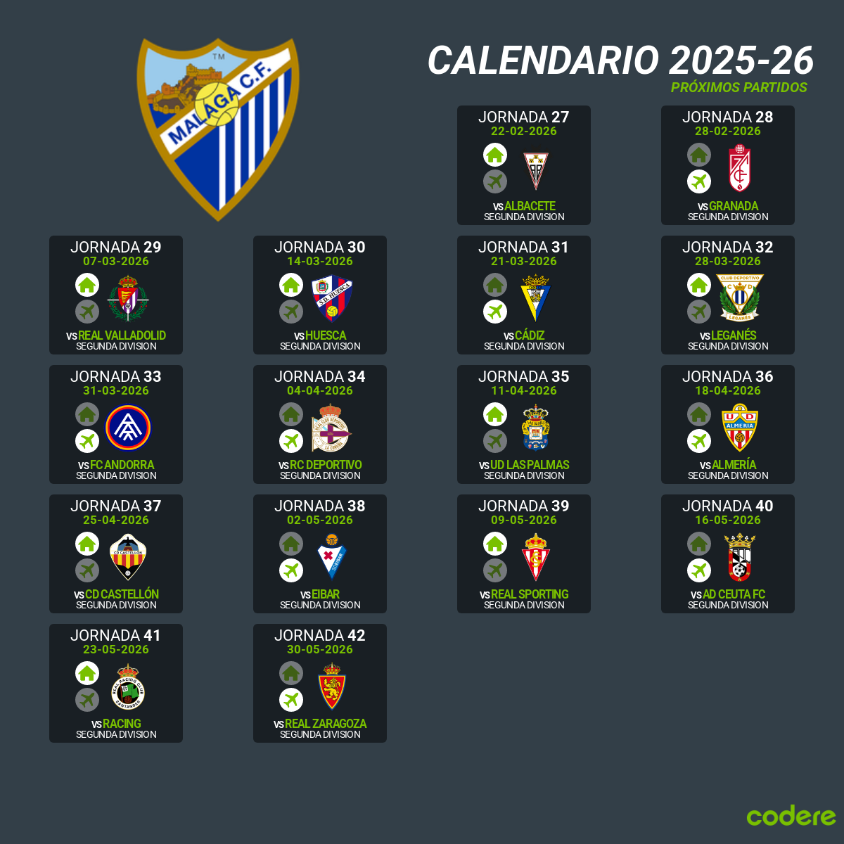 proximos partidos de malaga 2026