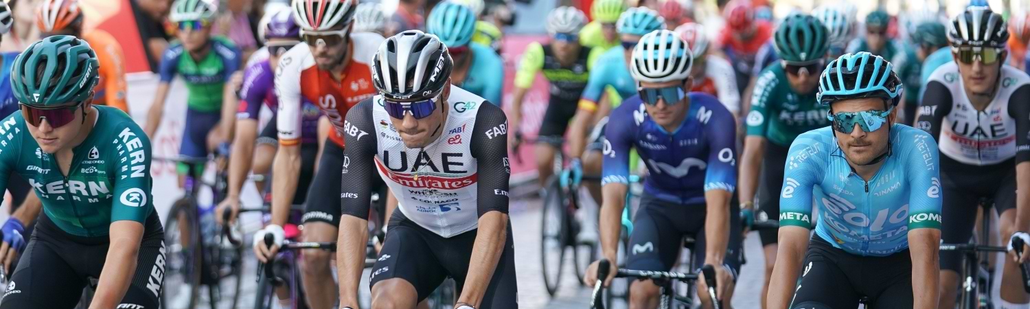 Juan Ayuso, ciclista del UAE Team, durante el Campeonato Nacional de Ciclismo de España