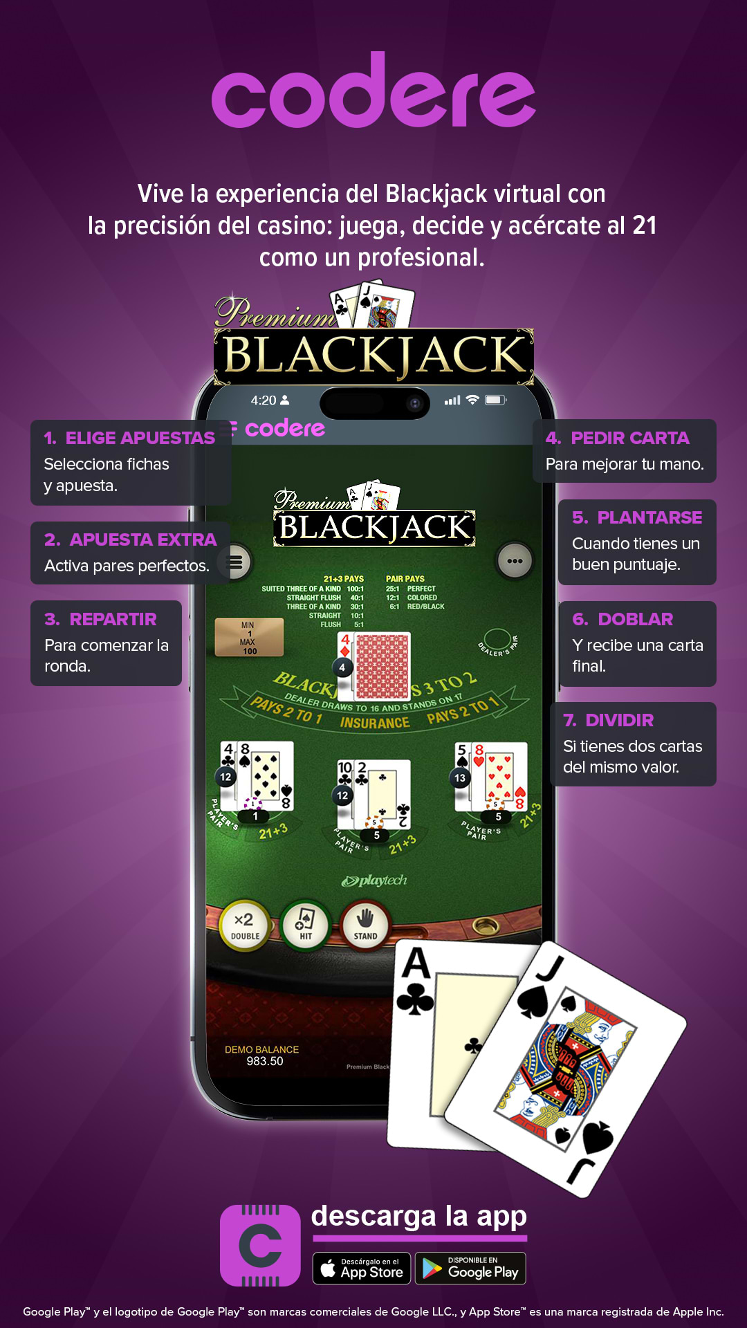 Infografia BLACKJACK Cómo jugar en linea