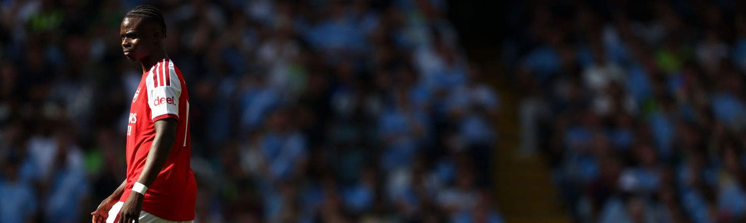 Bukayo Saka en el Arsenal vs Coventry