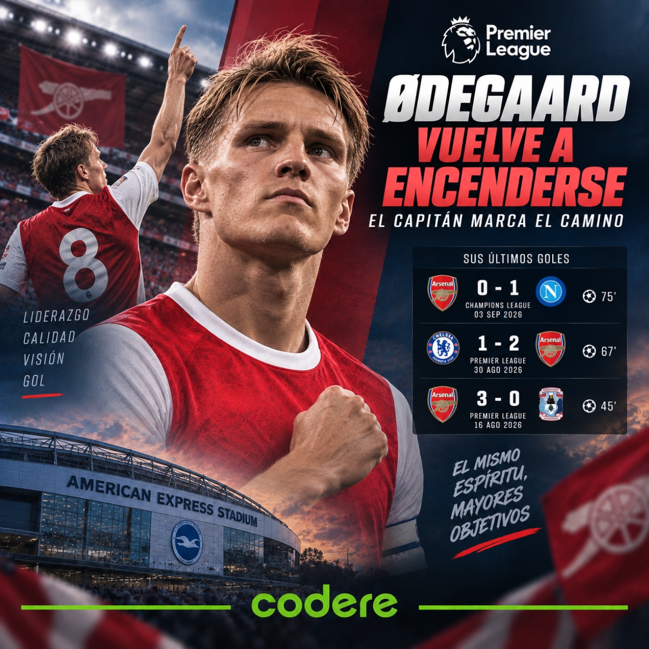 Bidegaard y los últimos 3 partidos de Brighton vs Arsenal
