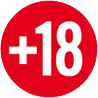 Logo +18, solo para mayores de edad en Codere España