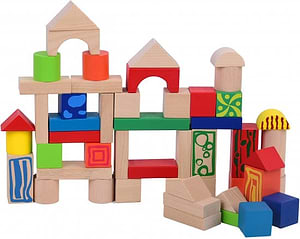 דלי לבני בנייה צבעוניים 50 חלקים פיט טוייז