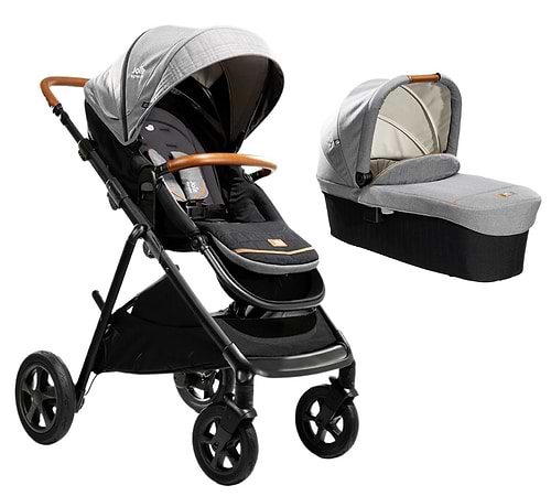 עגלה מפוארת לתינוק אריאה Aeria Signature הכוללת שינוי מצבי גובה - שחור/אפור Carbon
