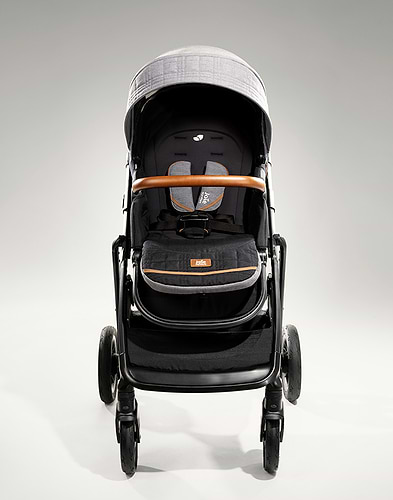 עגלה מפוארת לתינוק אריאה Aeria Signature הכוללת שינוי מצבי גובה - שחור/אפור Carbon